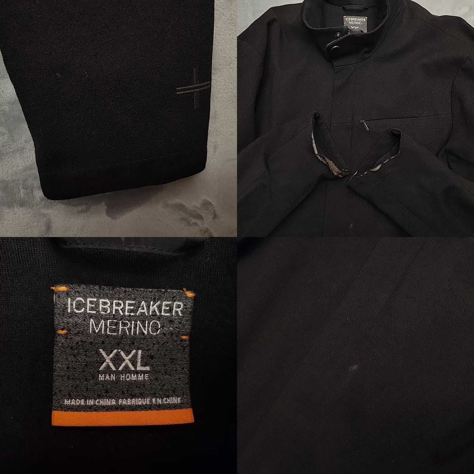 Icebreaker Icebreaker Jacket Men 2XL Black Wool Bomber Outdoor Casual Distressed Legacy READ Size US XXL / EU 58 / 5 - 8 Thumbnail