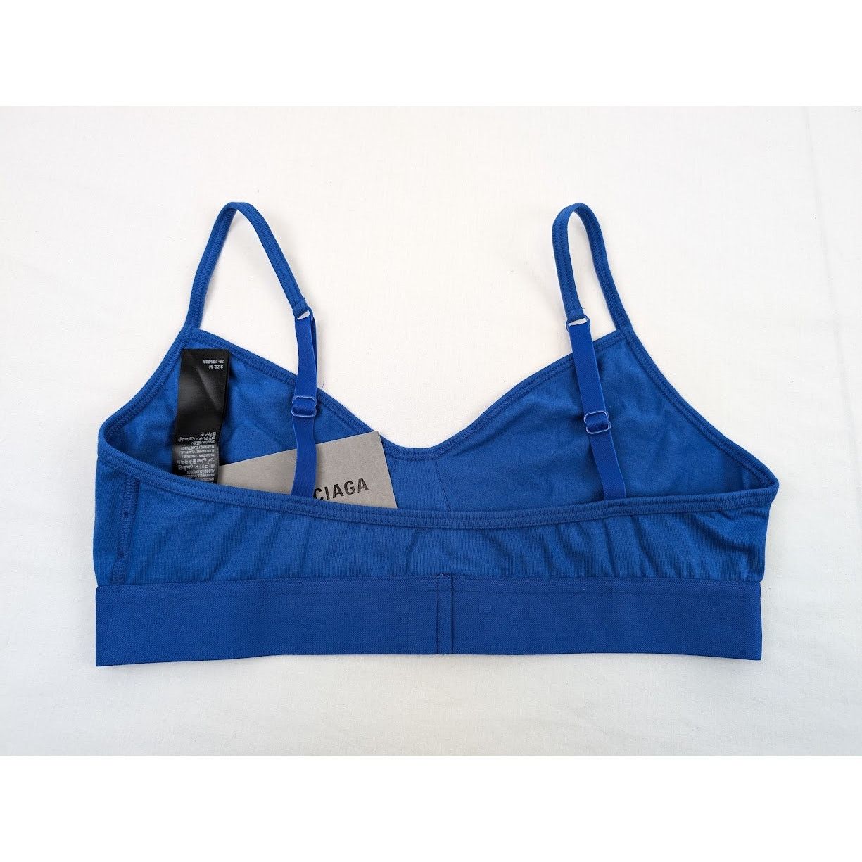Balenciaga o1rshd1 Size: M / Soft Jersey Patch Sport Bra in Blue Size ONE SIZE - 10 Thumbnail