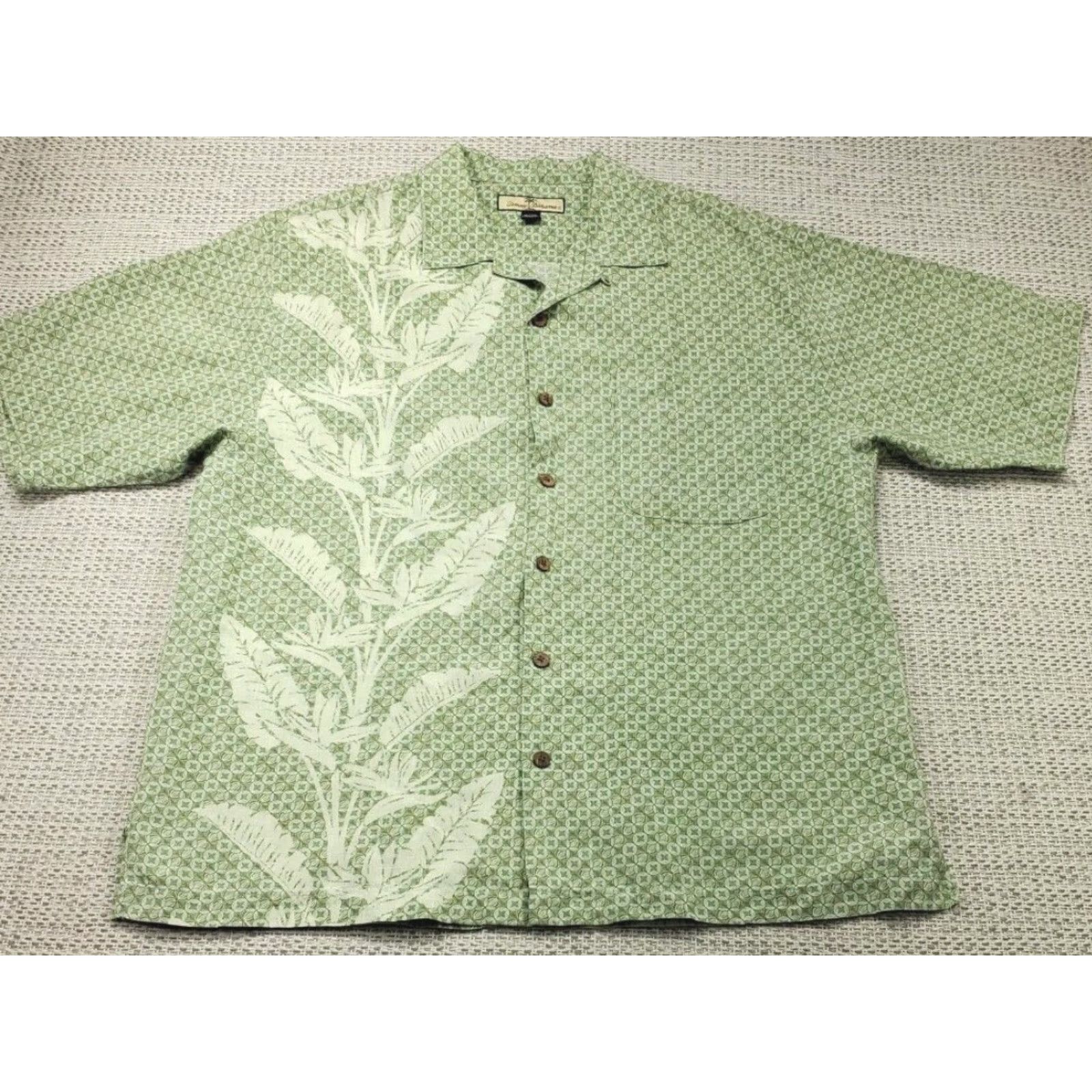 Tommy Bahama Tommy Bahama Shirt Mens L Silk Linen Hawaiian Casual Button Up Sunglass Loop Size US L / EU 52-54 / 3 - 2 Thumbnail