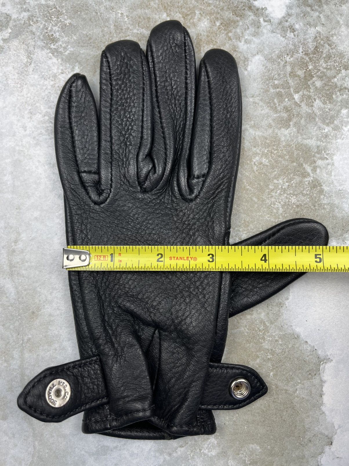 Chrome Hearts Chrome Hearts Silver Horseshoe Snap Leather Gloves Black Size ONE SIZE - 3 Thumbnail