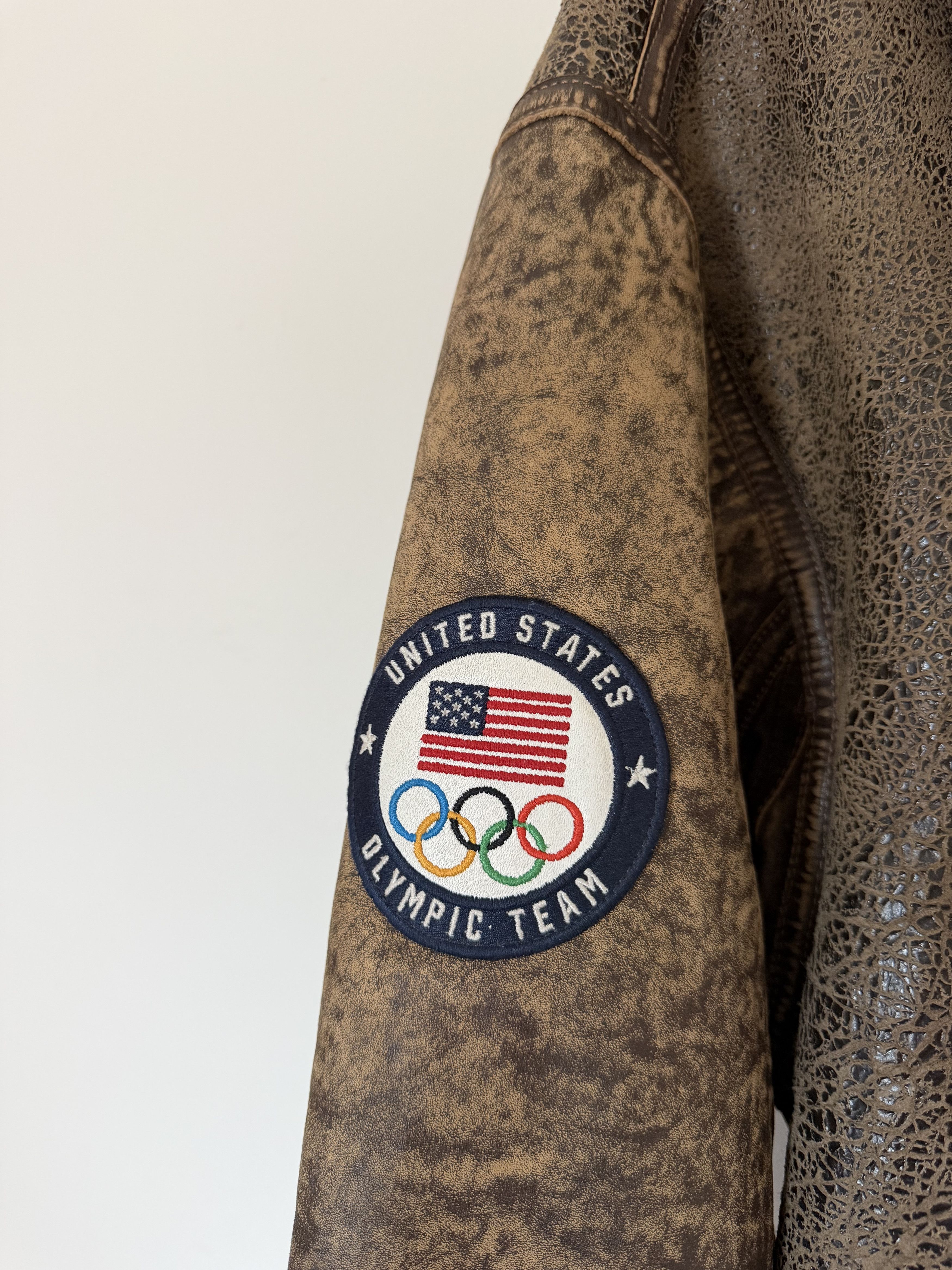 Polo Ralph Lauren Polo Ralph Lauren Team USA Shearling Leather Jacket Brown Size US XXL / EU 58 / 5 - 5 Thumbnail