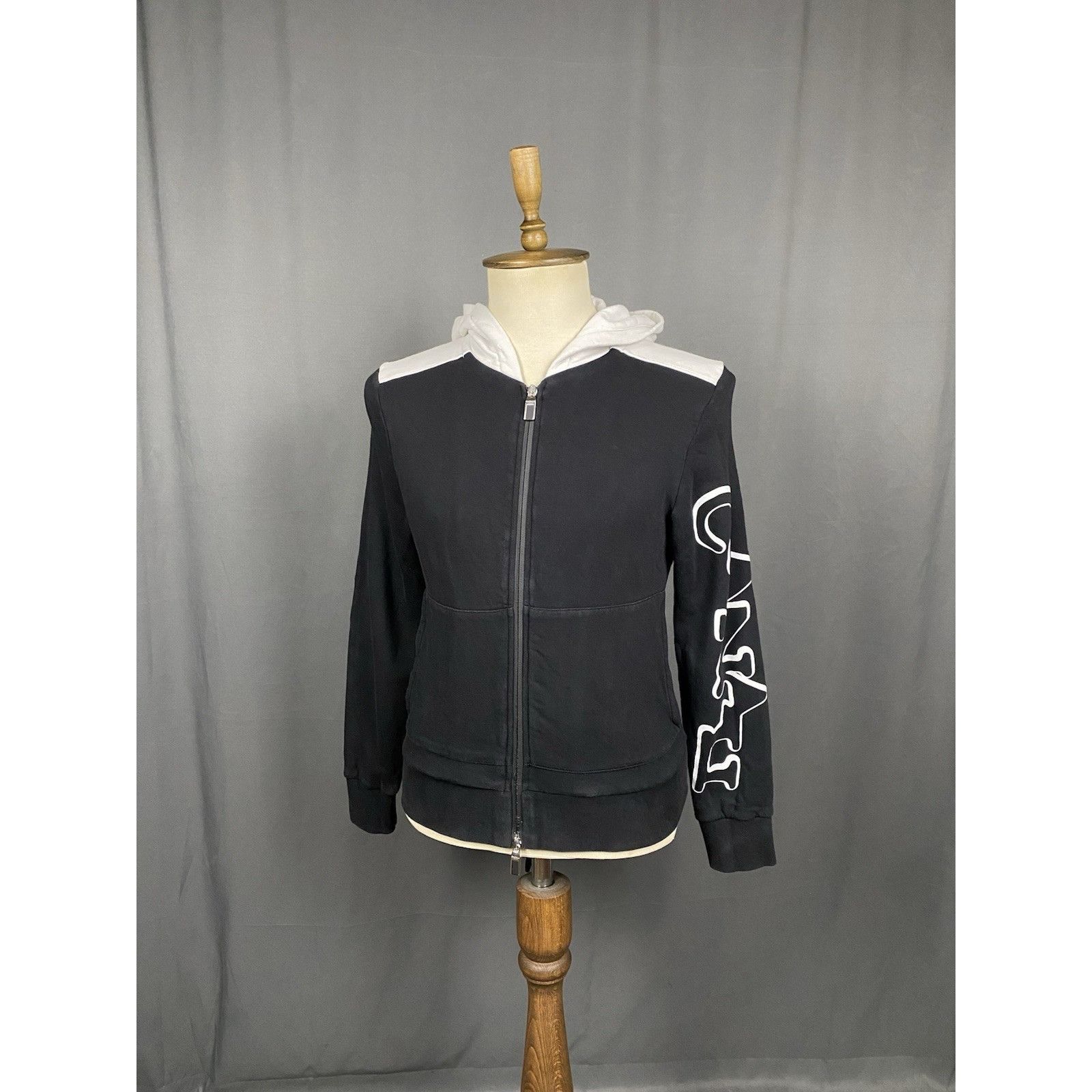 Canali Canali Big Logo Men's Black Full Zip Hoodie Sweater Size 46 Size US S / EU 44-46 / 1 - 2 Thumbnail