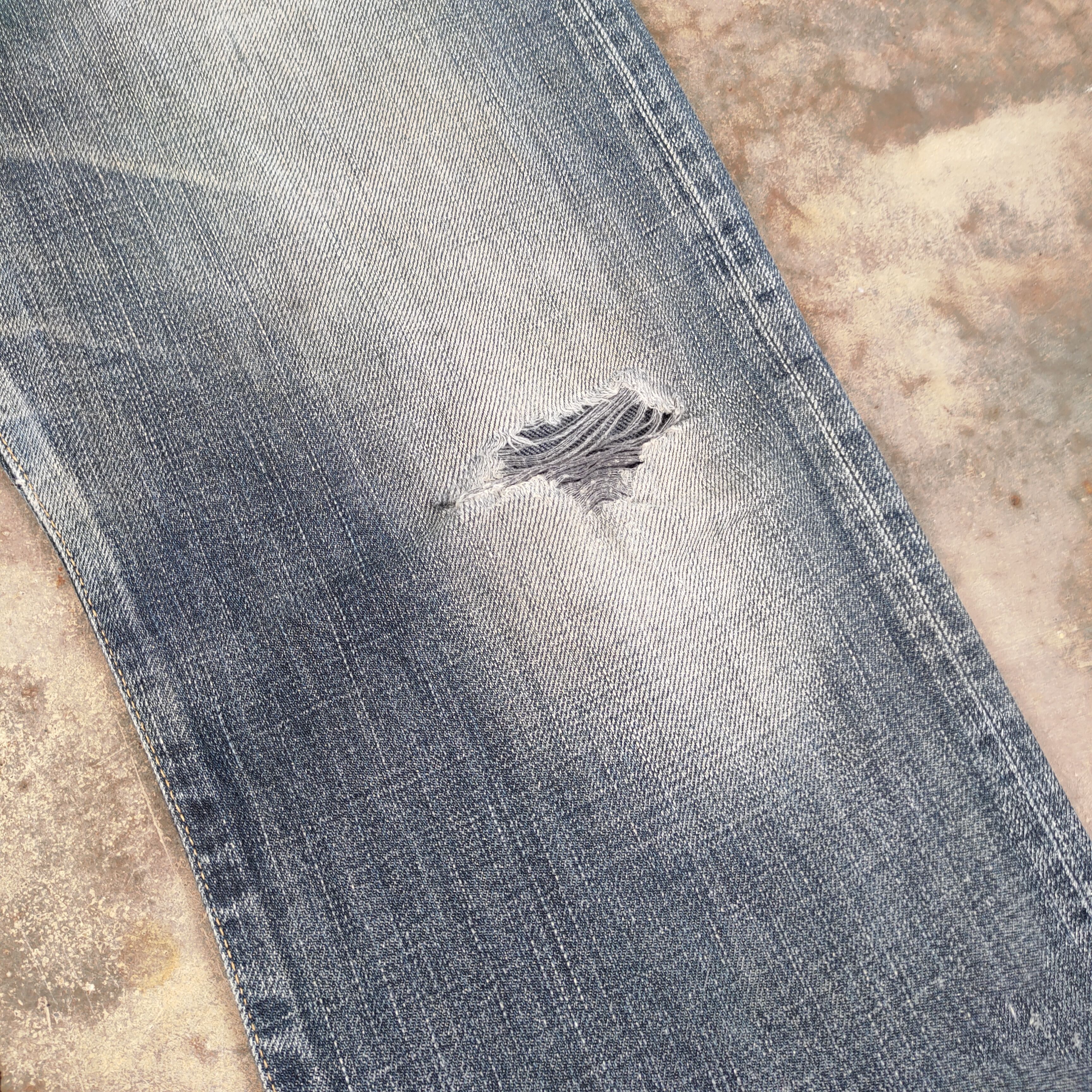 Edwin VINTAGE EDWIN FADED RIPPED JEANS DENIM PANTS Size US 37 - 8 Thumbnail