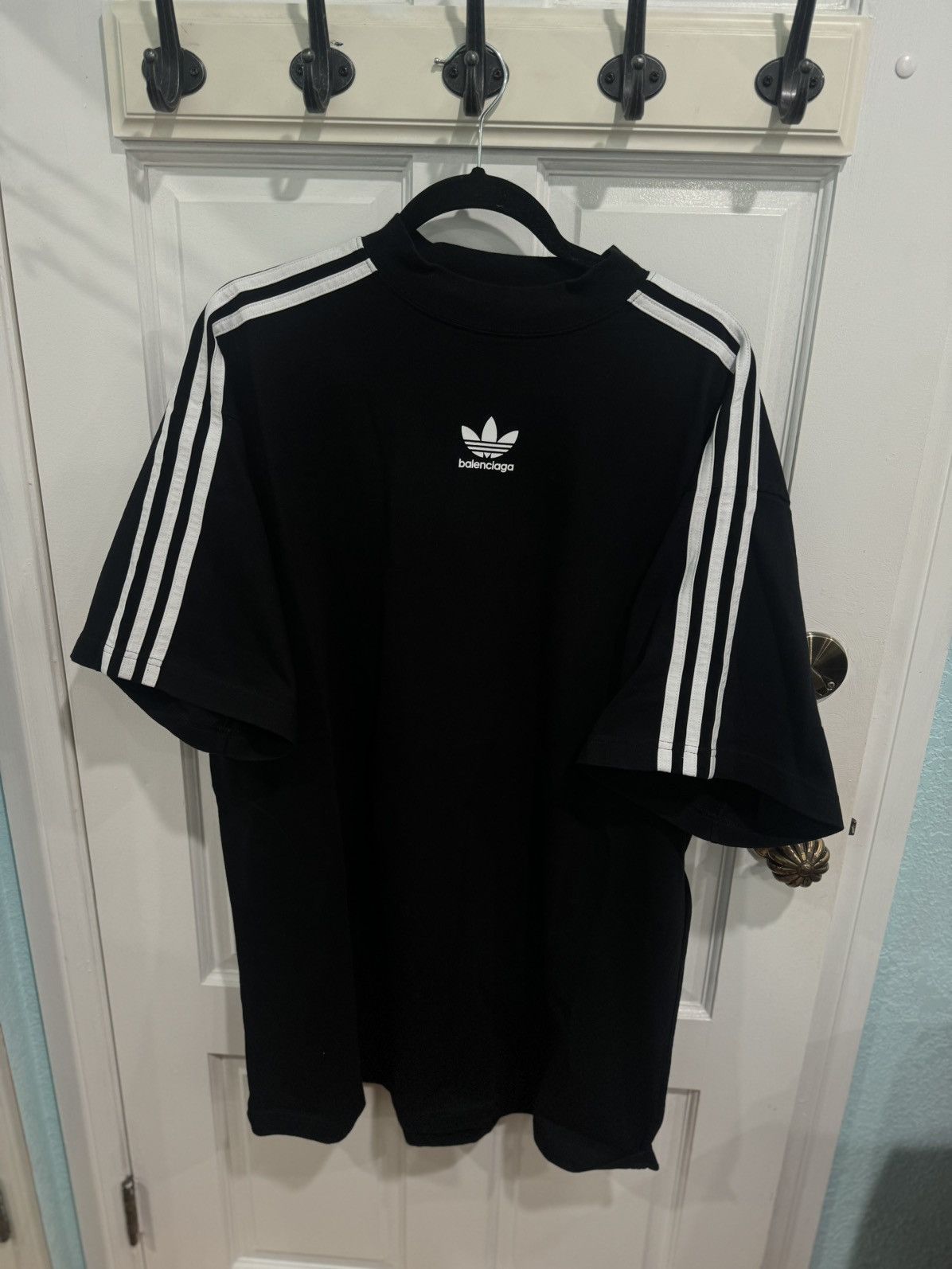 Balenciaga Balenciaga Adidas Black Shirt Size US L / EU 52-54 / 3 - 3 Thumbnail