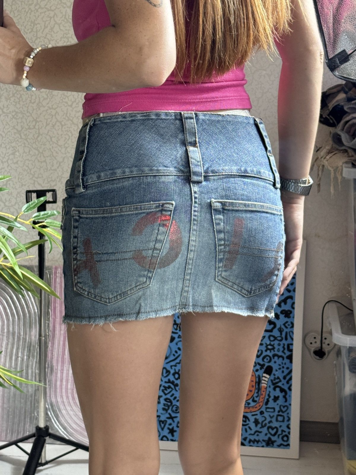 John Richmond VINTAGE JOHN RICHMOND 2000s MINI SKIRT Size 26" / US 2 / IT 38 - 9 Thumbnail