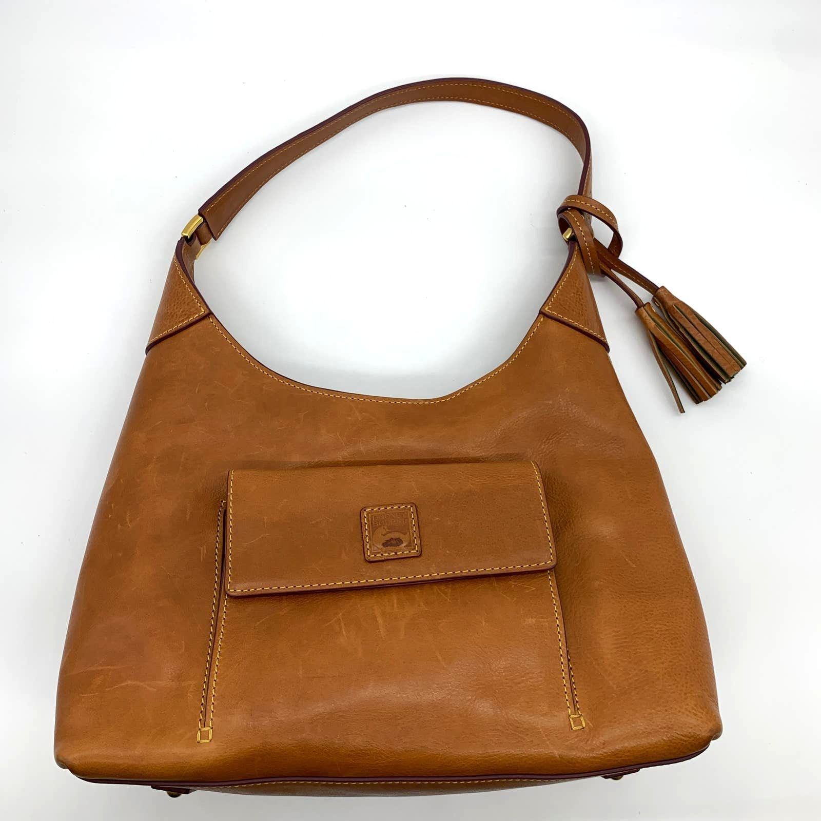 Dooney Bourke Dooney & Bourke Hobo Shoulder Bag Florentine Leather in Brown, Women's