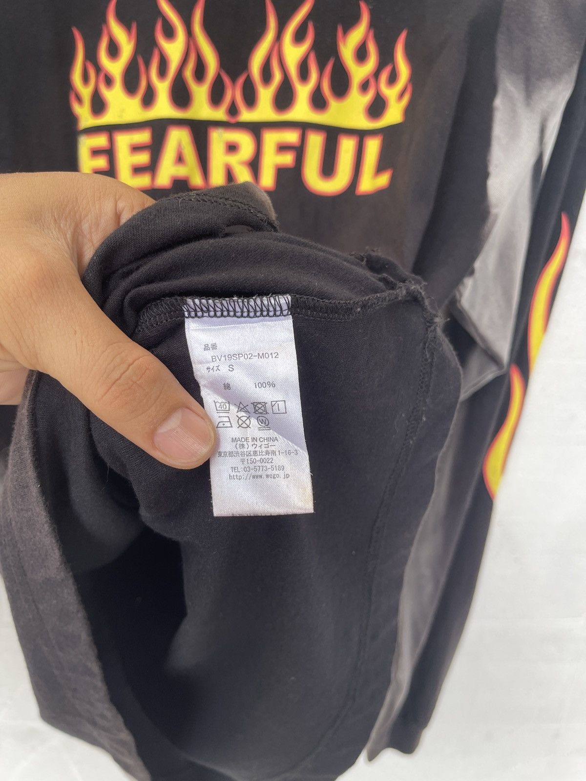 Unsound Rags Rare‼️Vintage TRASHED🔥FEARFUL🔥Flame Sun Faded Long Sleeve Tee Size US S / EU 44-46 / 1 - 14 Thumbnail