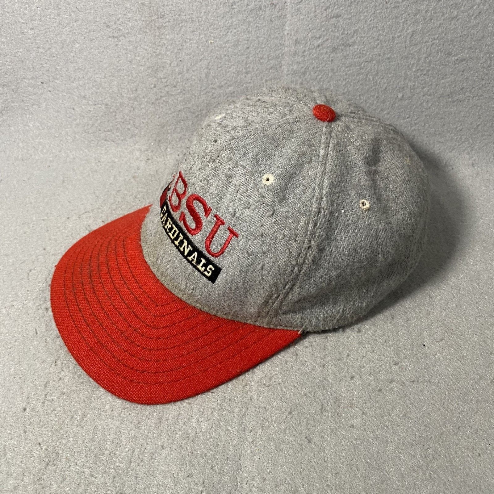 Other Vtg Ball State University BSU Cardinal Wool Baseball Hat USA Size ONE SIZE - 3 Thumbnail