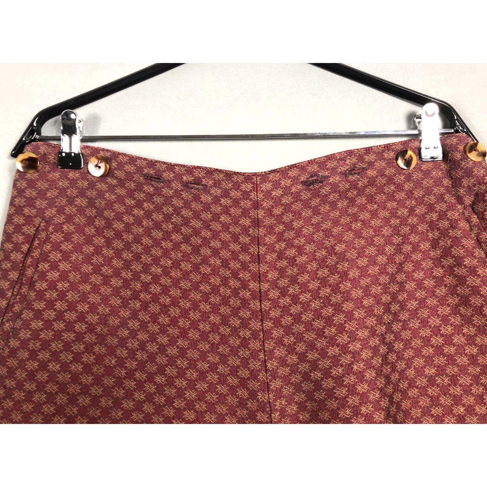 Jean Paul Gaultier Jean Paul Gaultier Pour GIBO Stirrup Pants Wool Burgundy Women Size 44 Patterned Size 30" / US 8 / IT 44 - 5 Thumbnail
