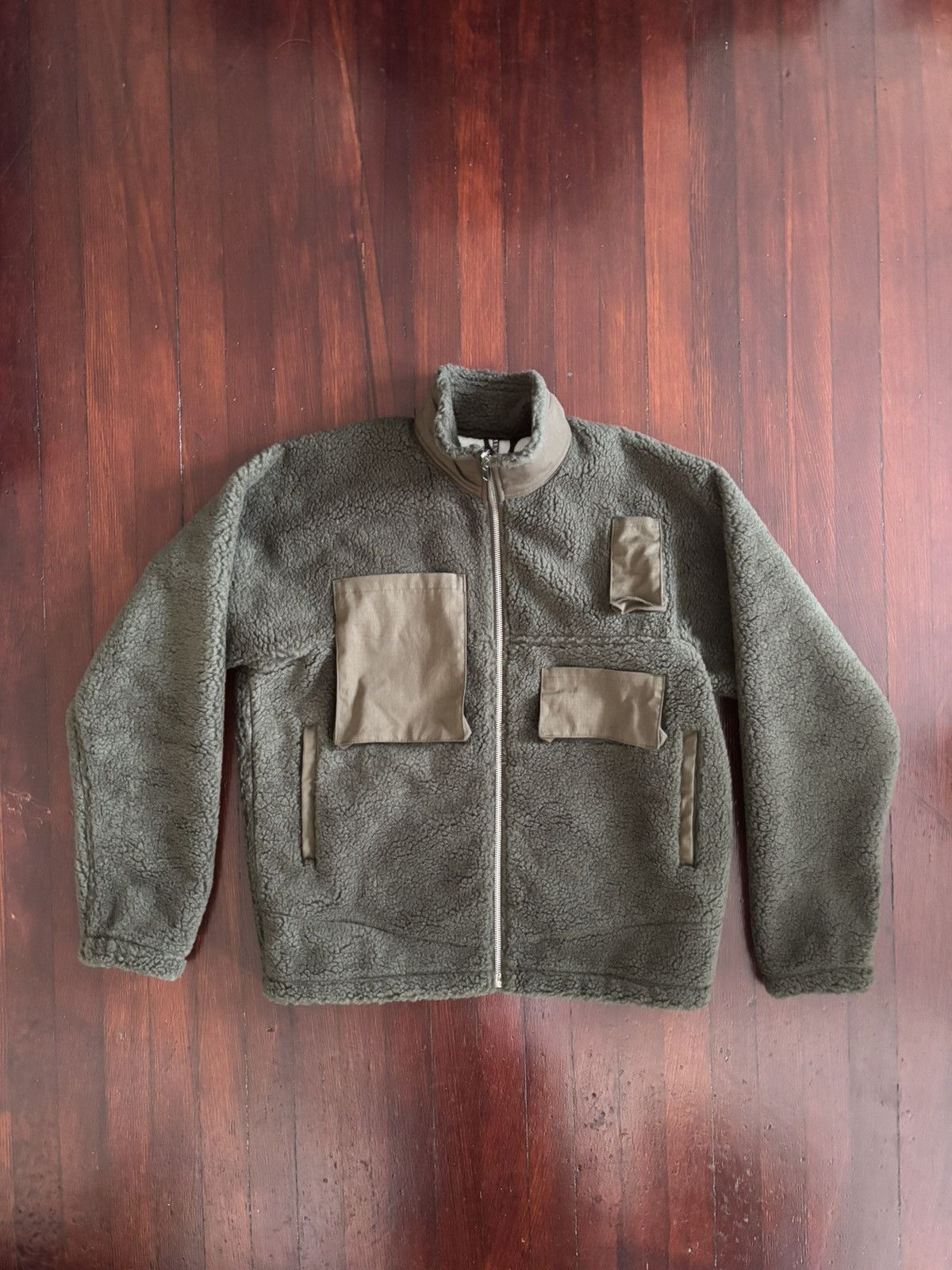 Saintwoods Saintwoods Green Reversible Polka-Dot Fleece Jacket Size US M / EU 48-50 / 2 - 1 Thumbnail