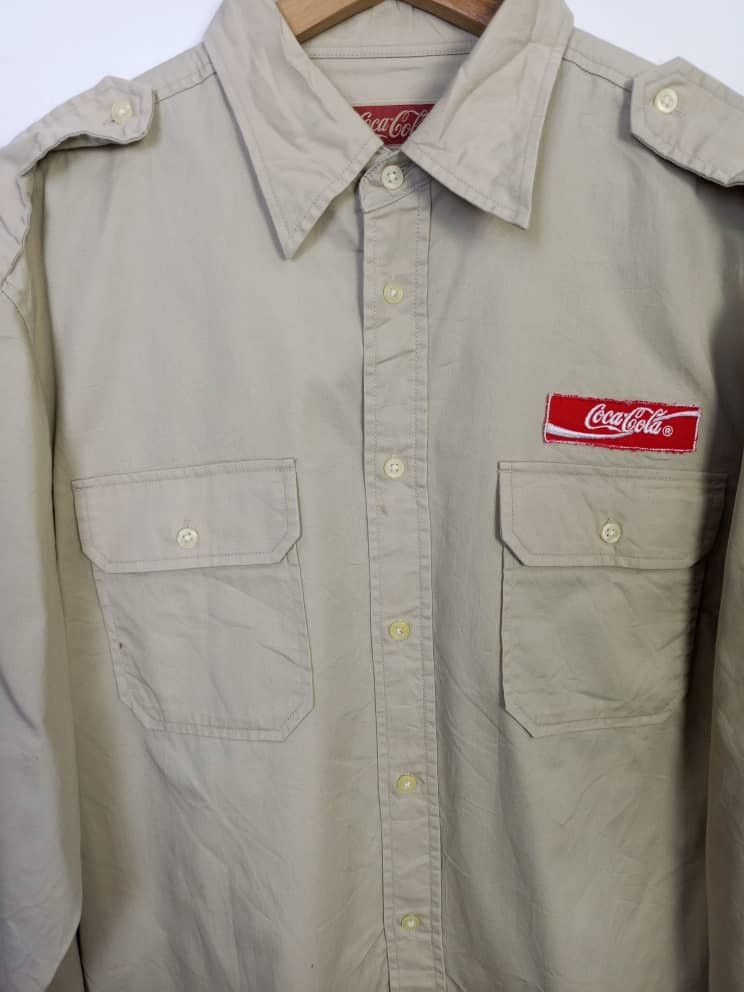 Designer Vintage 90’s Coca Cola Work Shirt Size US S / EU 44-46 / 1 - 2 Thumbnail