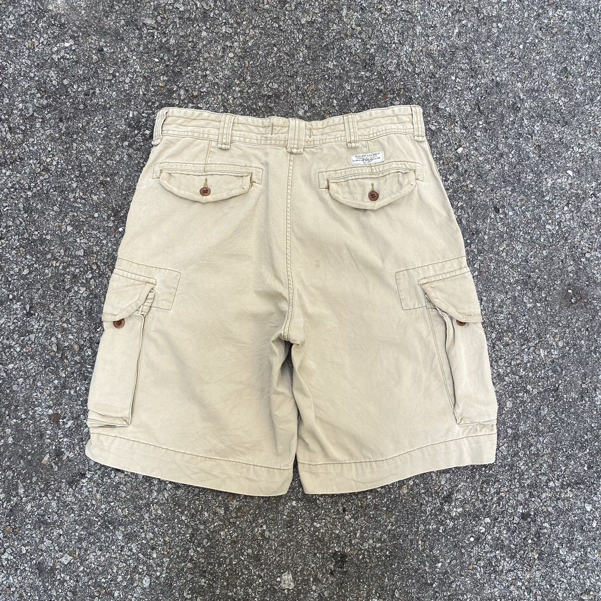 RRL Ralph Lauren Vintage Polo Ralph Lauren RRL Heavy Baggy Cargo Shorts Jorts Size US 34 / EU 50 - 8 Thumbnail