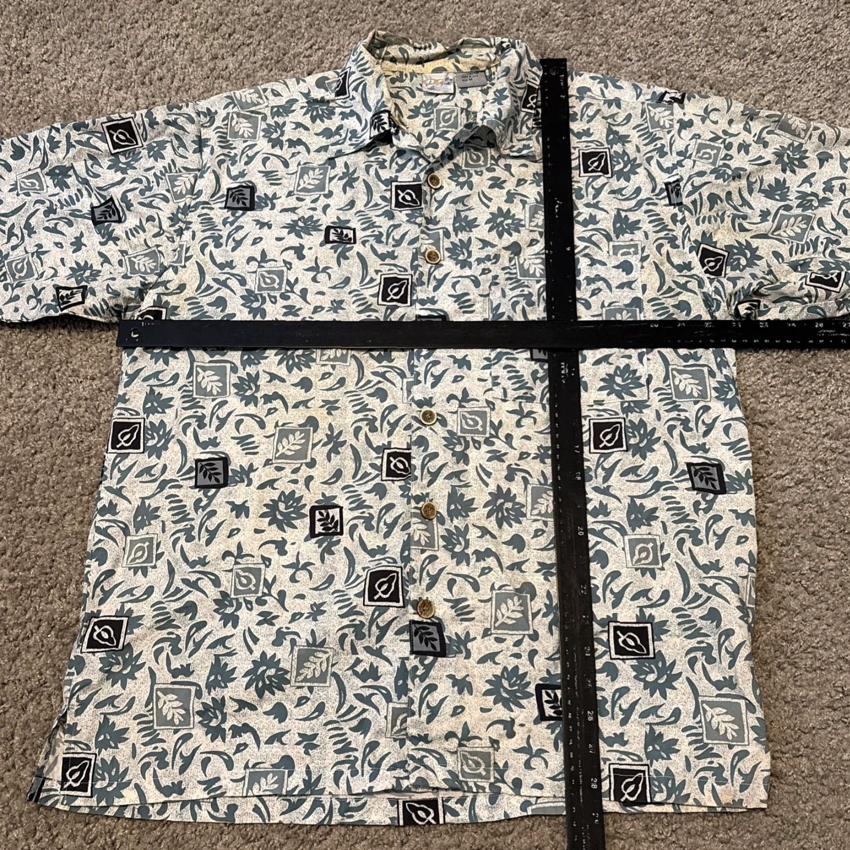 Ocean Pacific VINTAGE Ocean Pacific OP Sport White Blue Hawaiian Floral Button Up Shirt M Blue Mens Short Sleeve Hawaiian Floral 90s Size US M / EU 48-50 / 2 - 5 Thumbnail