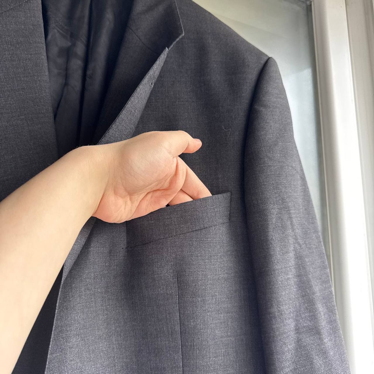 Burberry Crazy Vintage Wool Grey Burberry Suit Blazer Size 54R - 6 Thumbnail