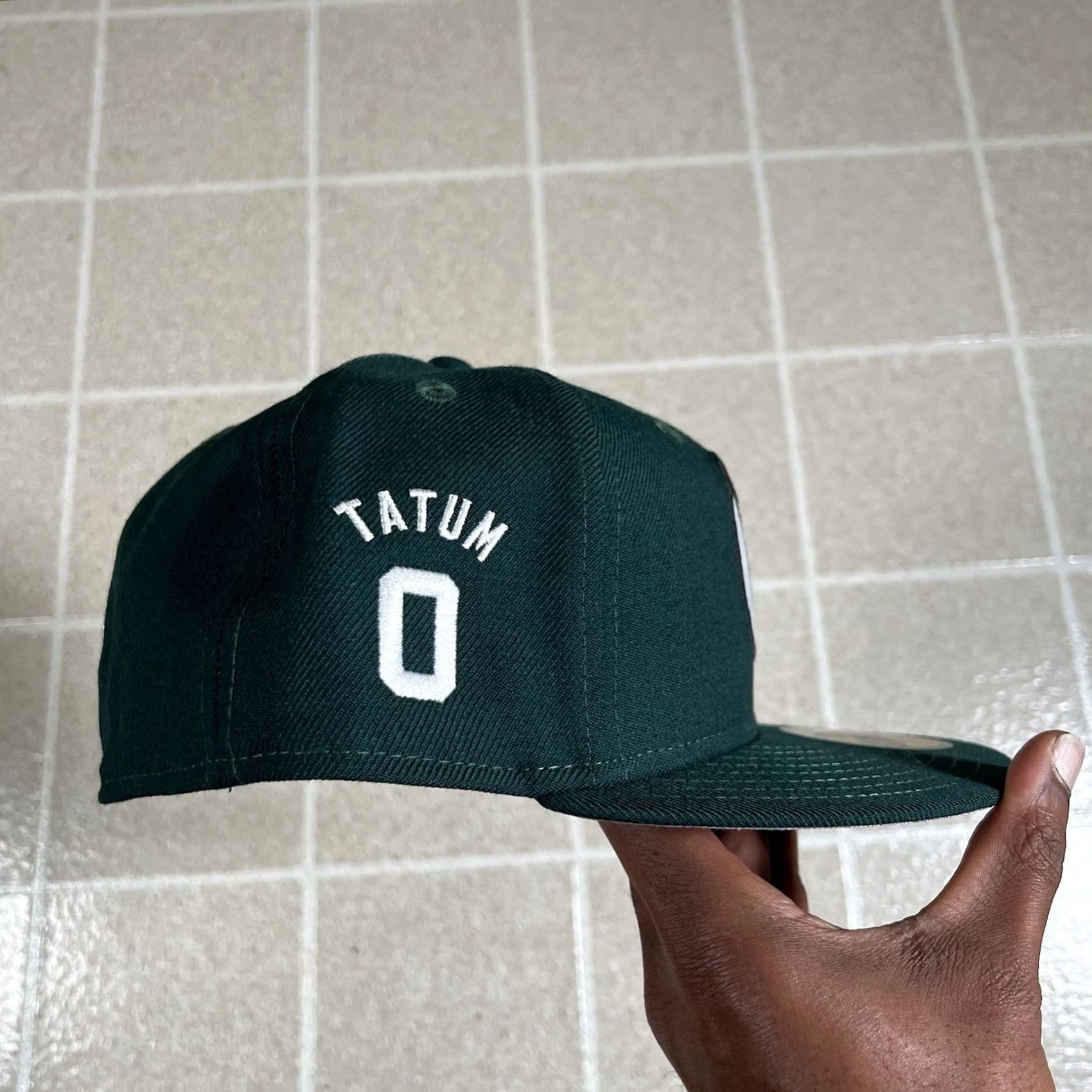 New Era New Era Celtics Jayson Tatum Green Hat Exclusive Fitted NBA Cap 7 3/8 Men Green Cap Size ONE SIZE - 3 Thumbnail