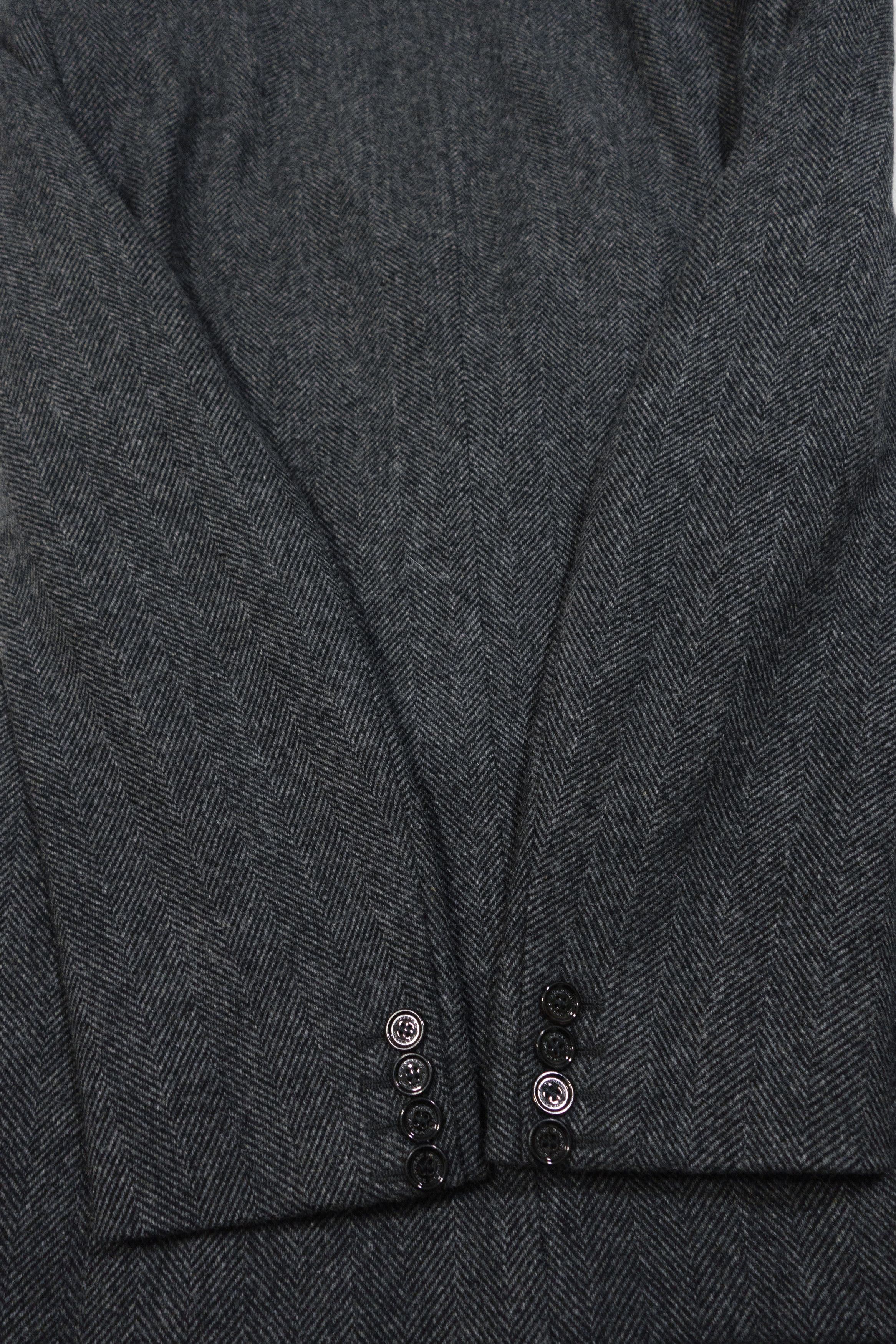 Burberry Herringbone Wool Blazer Jacket Size 46R - 6 Thumbnail