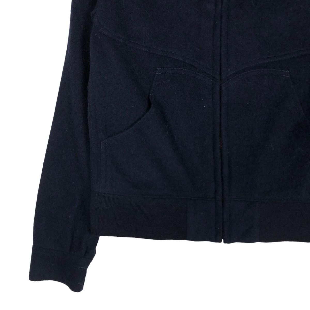 45rpm 🔥Cropped Biker Jacket Wool Indigo Modern Work Japan Made Size US XS / EU 42 / 0 - 4 Thumbnail