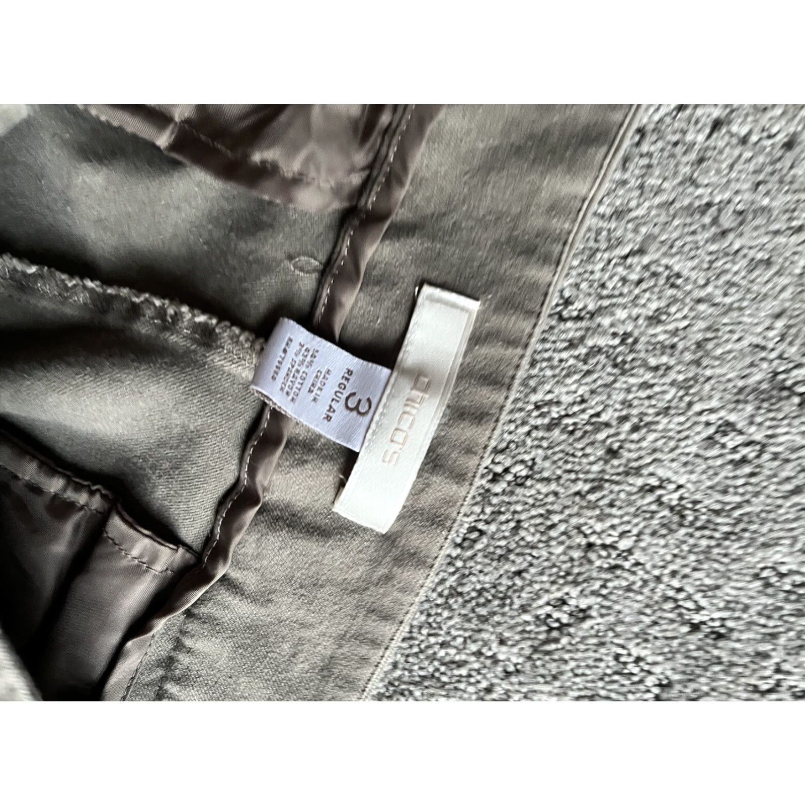 Vintage Chicos Pants Women's Beige Stretch Flat Front High Rise 3R Regular Ankle Zip 36 x 25 Nylon Rayon Spandex City Modern Casual Women's Size 26" / US 2 / IT 38 - 5 Thumbnail