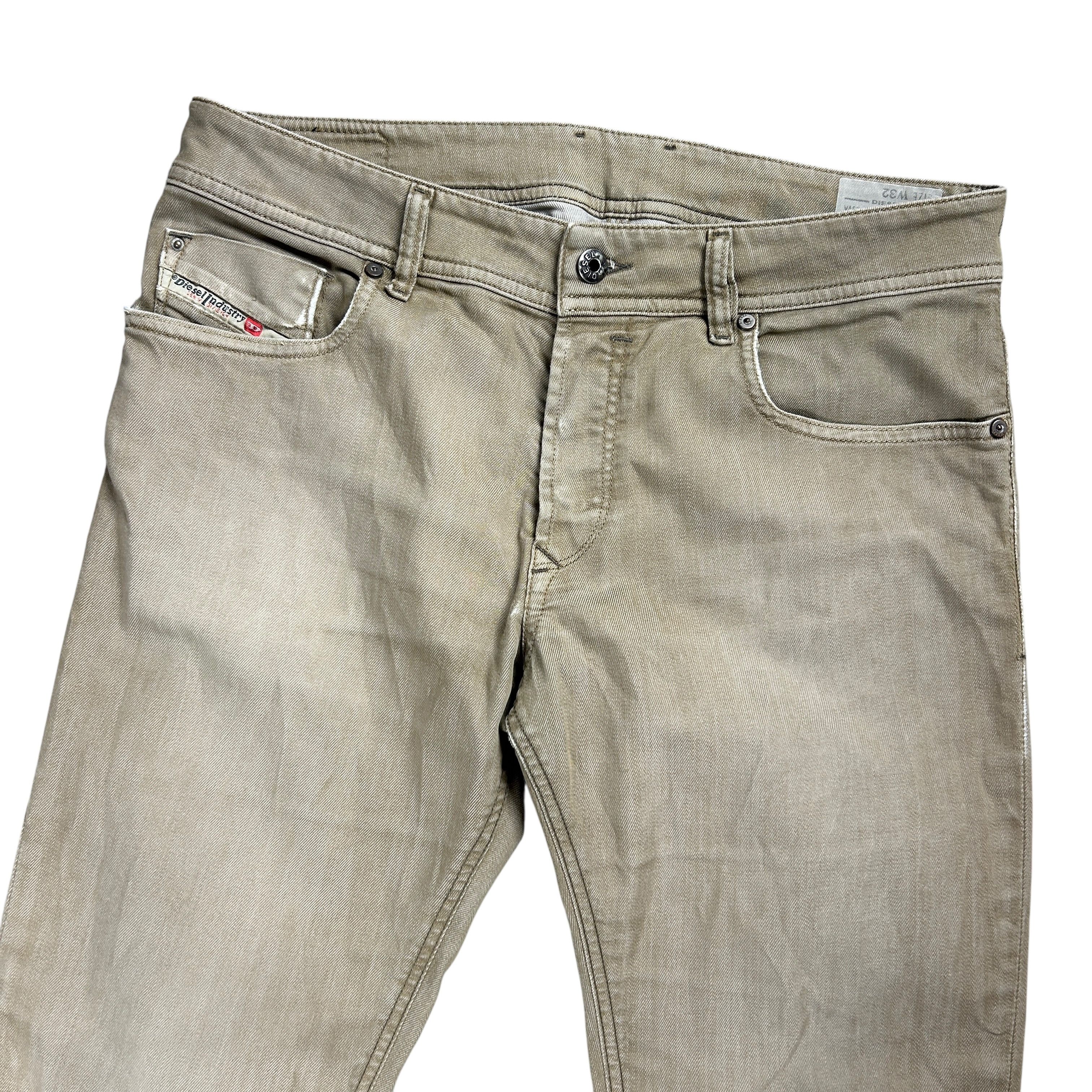 Diesel Diesel Sleenker Slim Skinny Stretch Beige Denim Jeans 32 Size US 32 / EU 48 - 3 Thumbnail