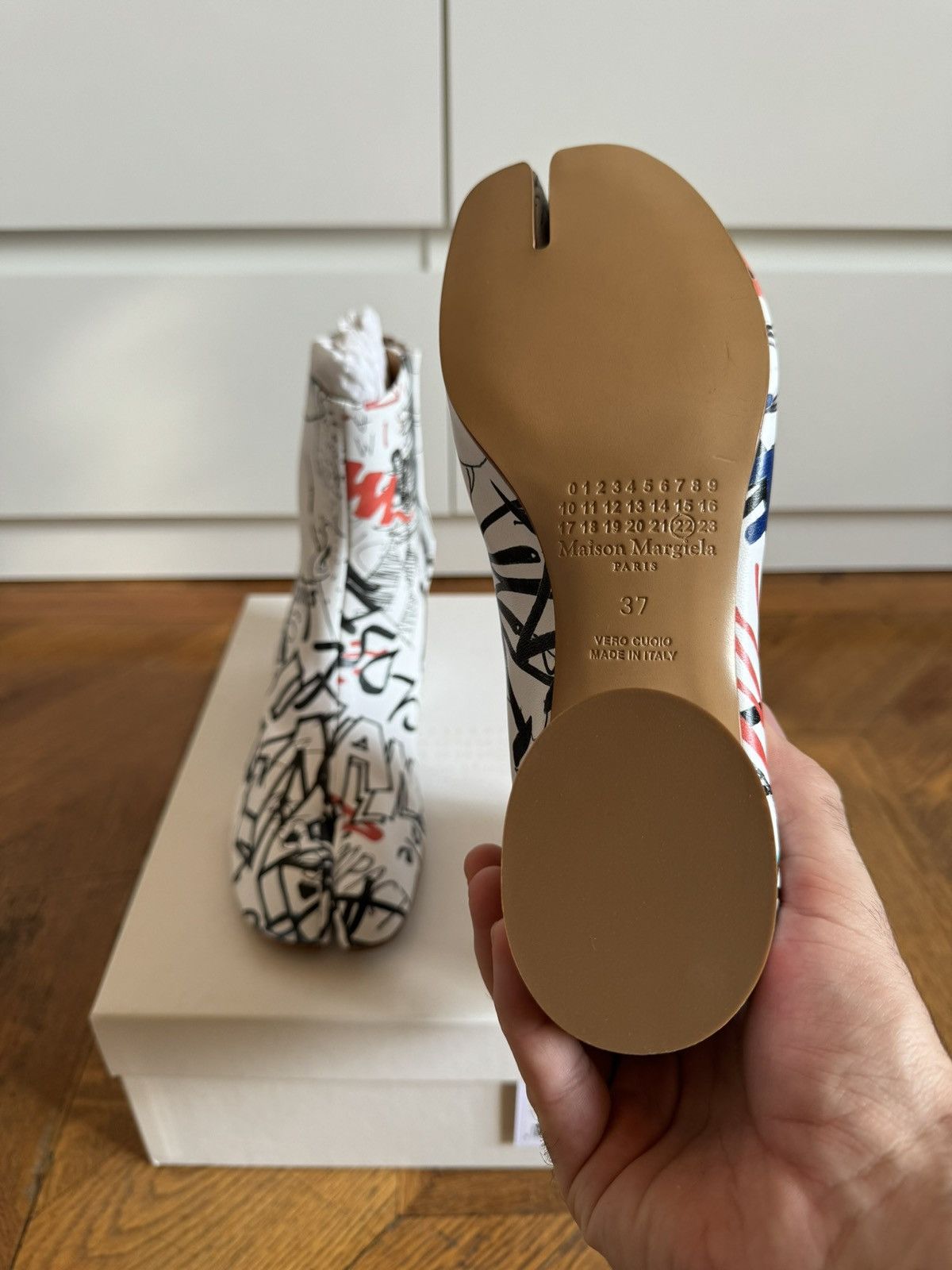 Maison Margiela Maison Margiela Tabi Ankle Boots - Graffiti / White 37 Size US 7 / IT 37 - 5 Thumbnail