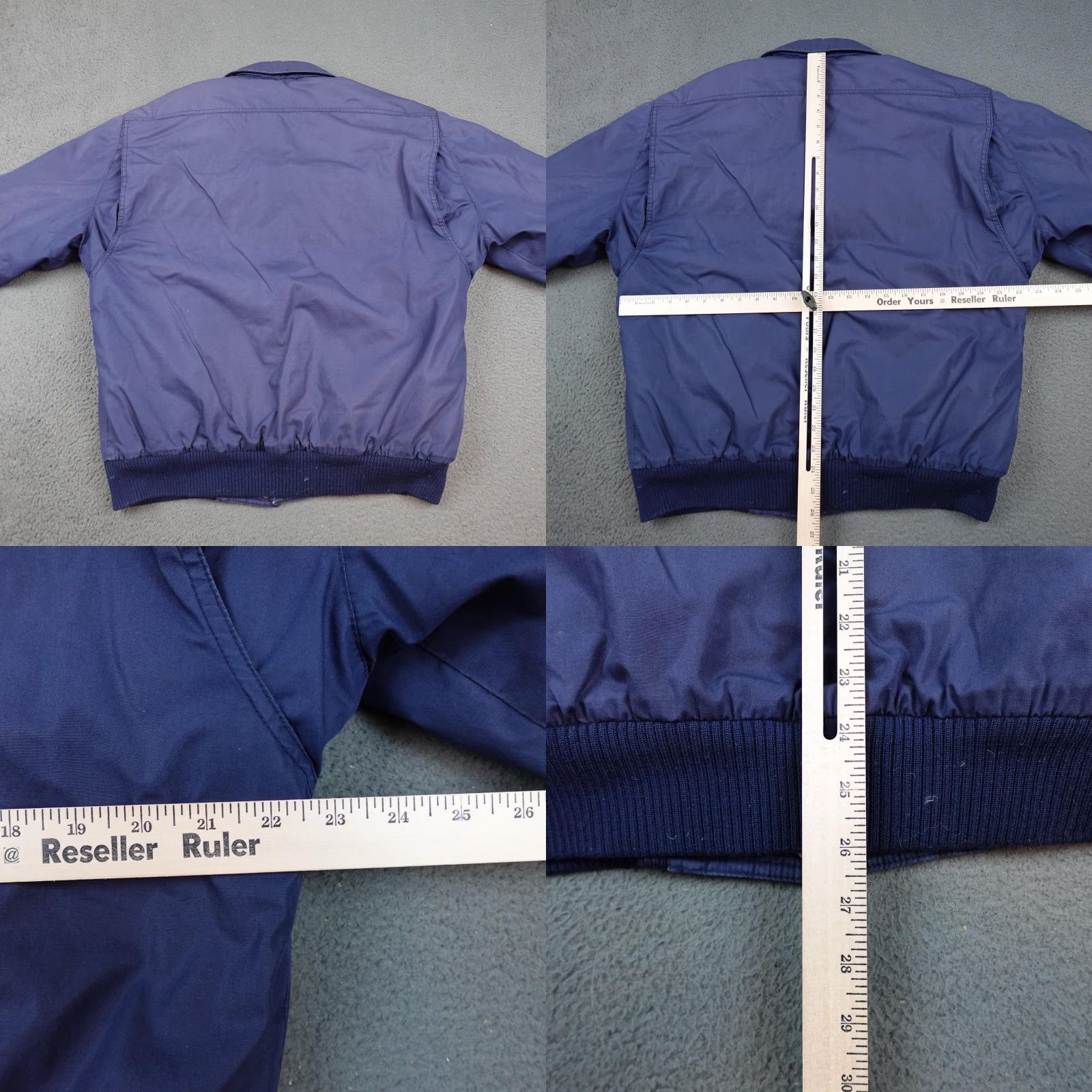 Members Only VINTAGE Members Only Jacket Mens 42L Navy Blue Bomber Quilted Lined Zip Ribbed Cuffs Size US XS / EU 42 / 0 - 8 Thumbnail