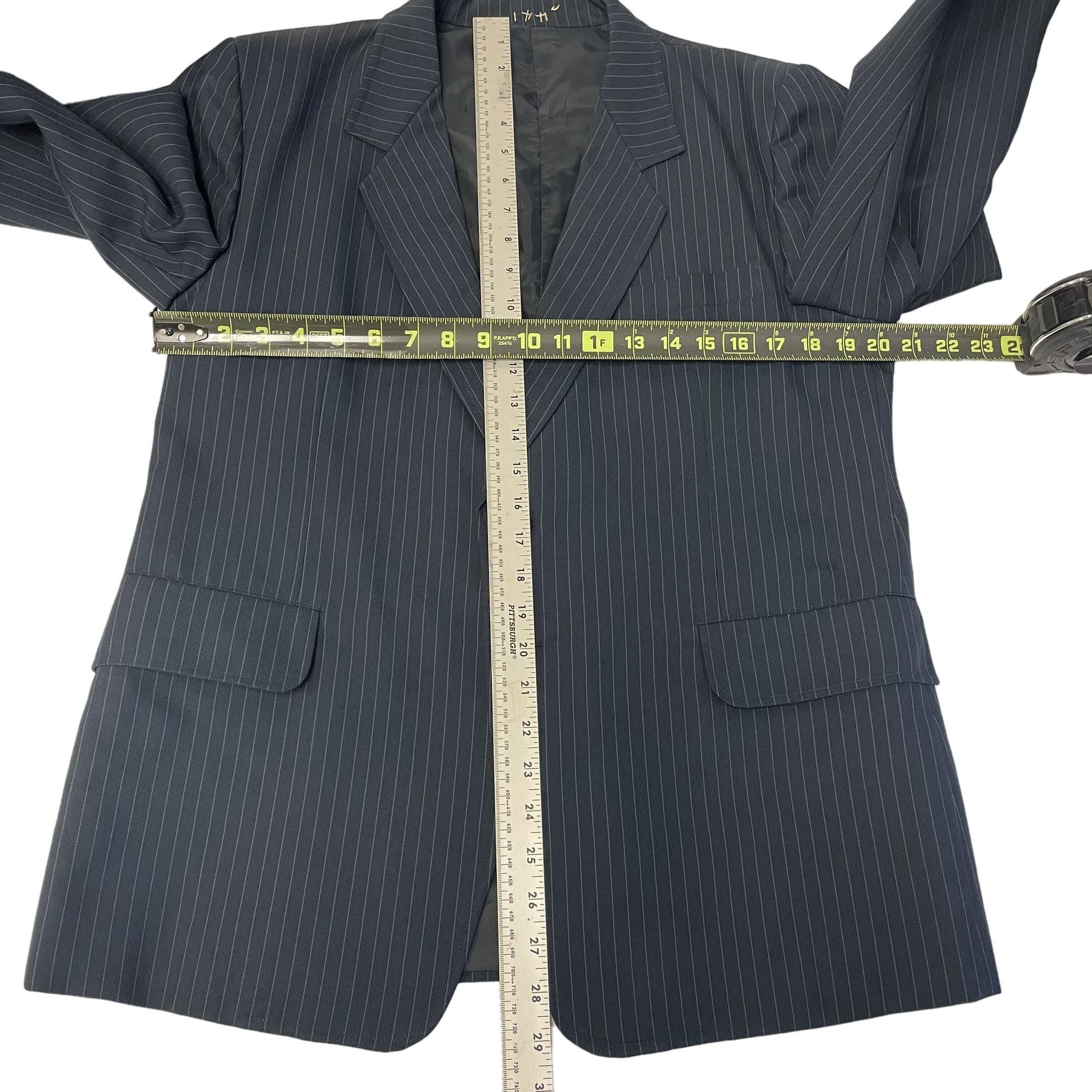 Other Vtg BESPOKE Sport Coat PINSTRIPE Mod Disco Jacket Size 38R - 6 Thumbnail
