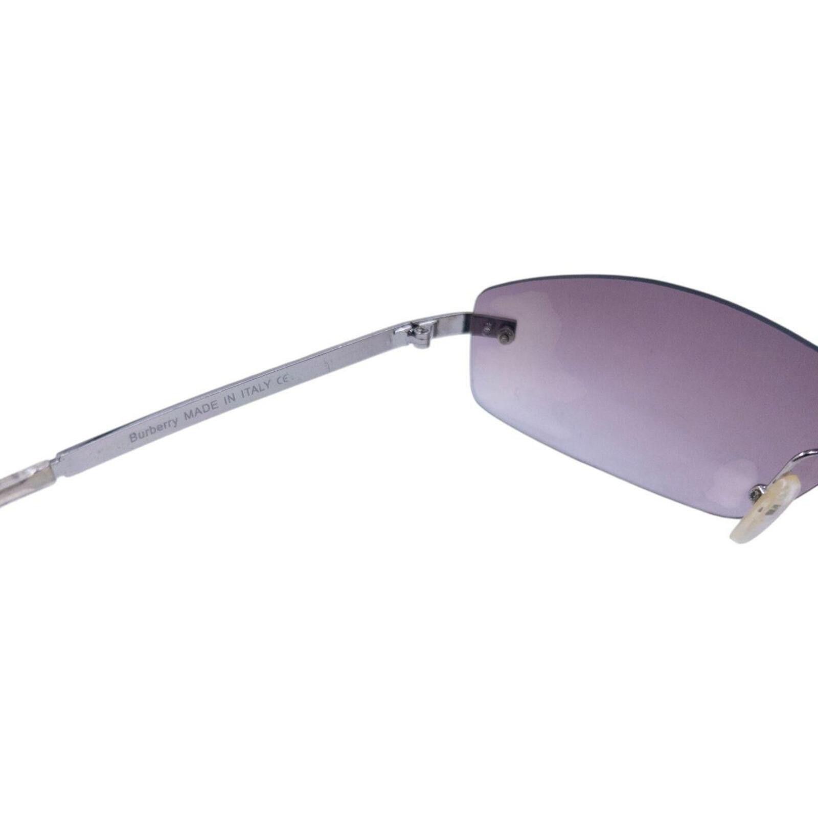 Burberry Vintage 2000s Burberry Nova Check Rimless Sunglasses Size ONE SIZE - 6 Thumbnail