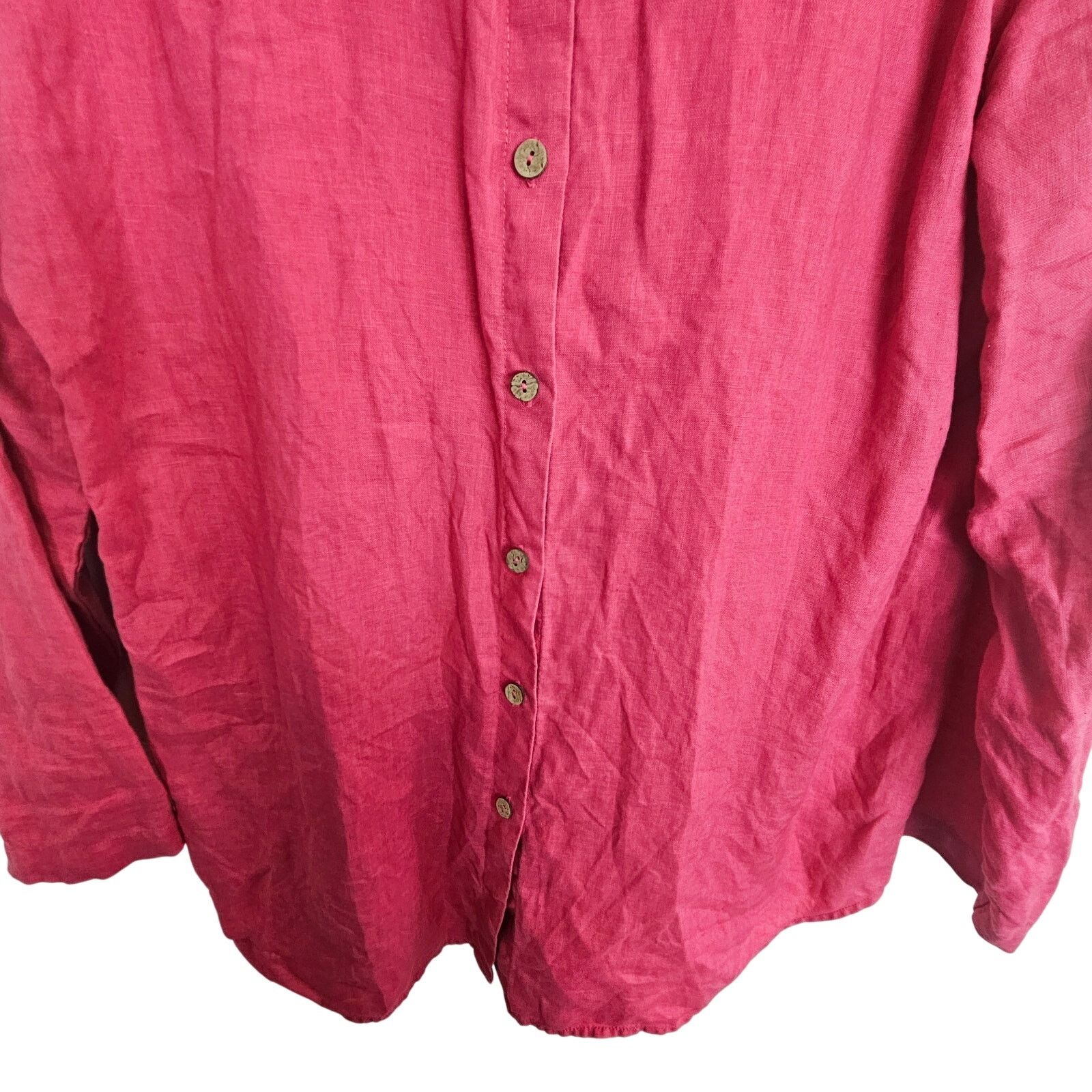 Soft Surroundings Soft Surroundings Womens Linen Shirt Size M Coastal Grandma Size M / US 6-8 / IT 42-44 - 3 Thumbnail