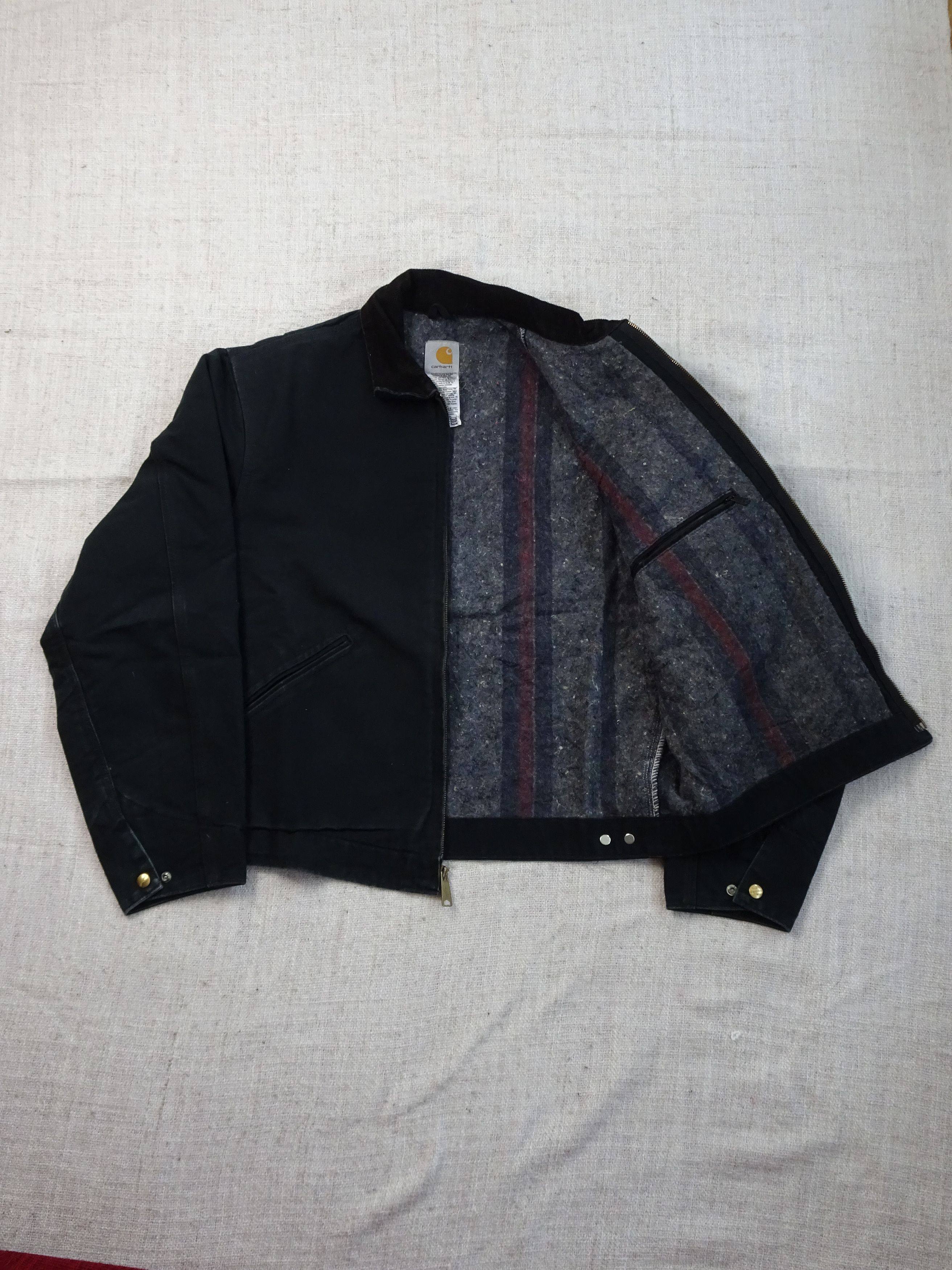 Carhartt × Vintage Vtg Carhartt Detroit Jacket Duck Canvas, Blanket Lined Size US S / EU 44-46 / 1 - 2 Thumbnail