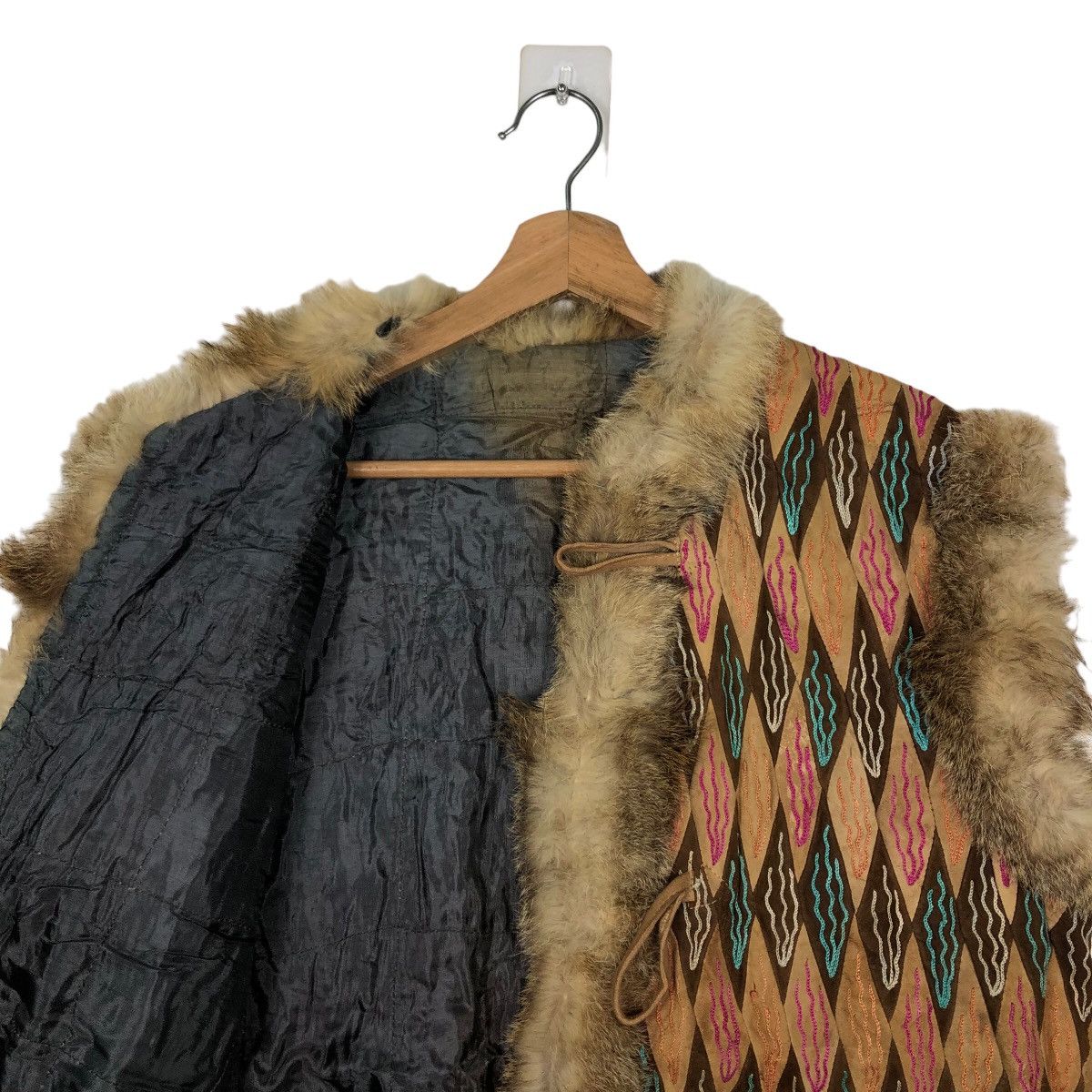 Hysteric Glamour 🔥Vintage Traditional Design Vest Tartan Design Mink Fur Size US M / EU 48-50 / 2 - 10 Thumbnail