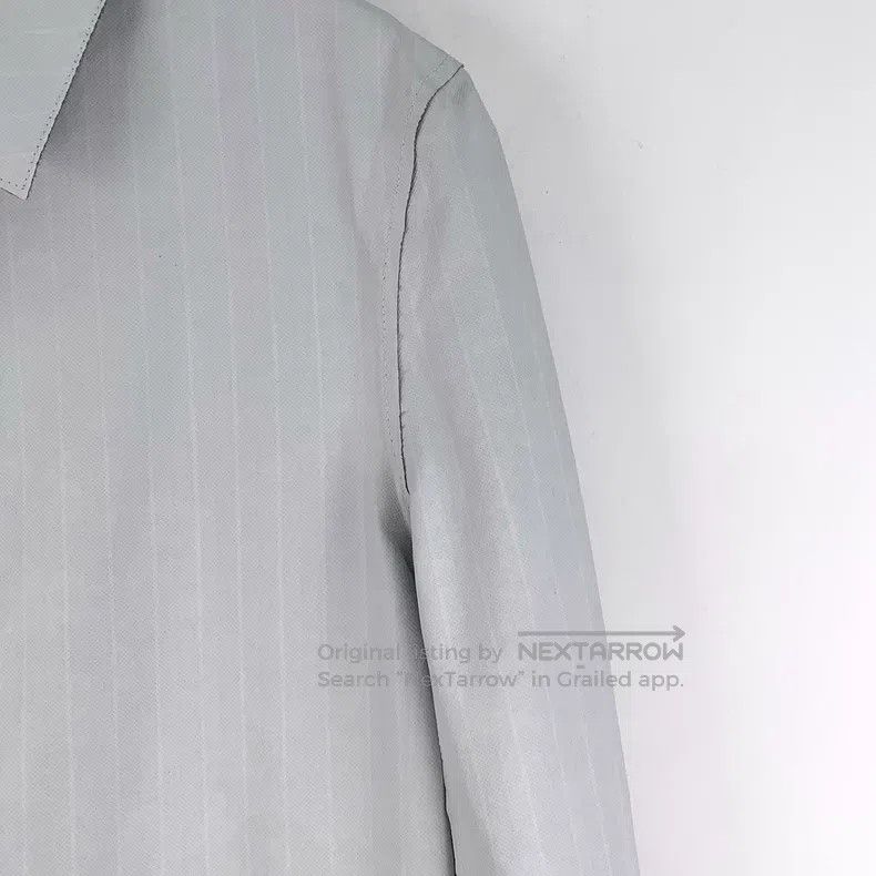 Thom Browne Thom Browne Gray and White Wool Lapel Single Breasted Long Size XS / US 0-2 / IT 36-38 - 3 Thumbnail