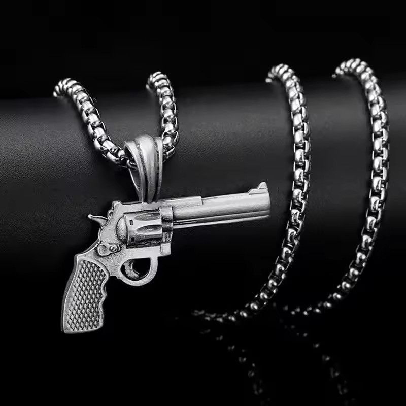 Jewelry Creative Fashionable Revolver Pendant Necklace Size ONE SIZE - 1 Thumbnail