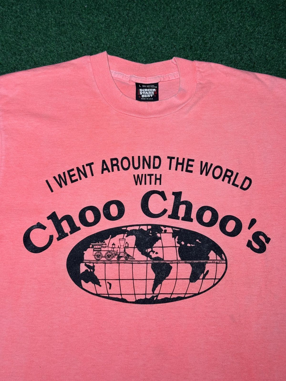 Vintage Vintage Choo Choo Train 90s Drinking Alcohol 19x27 T Shirt Size US M / EU 48-50 / 2 - 2 Thumbnail