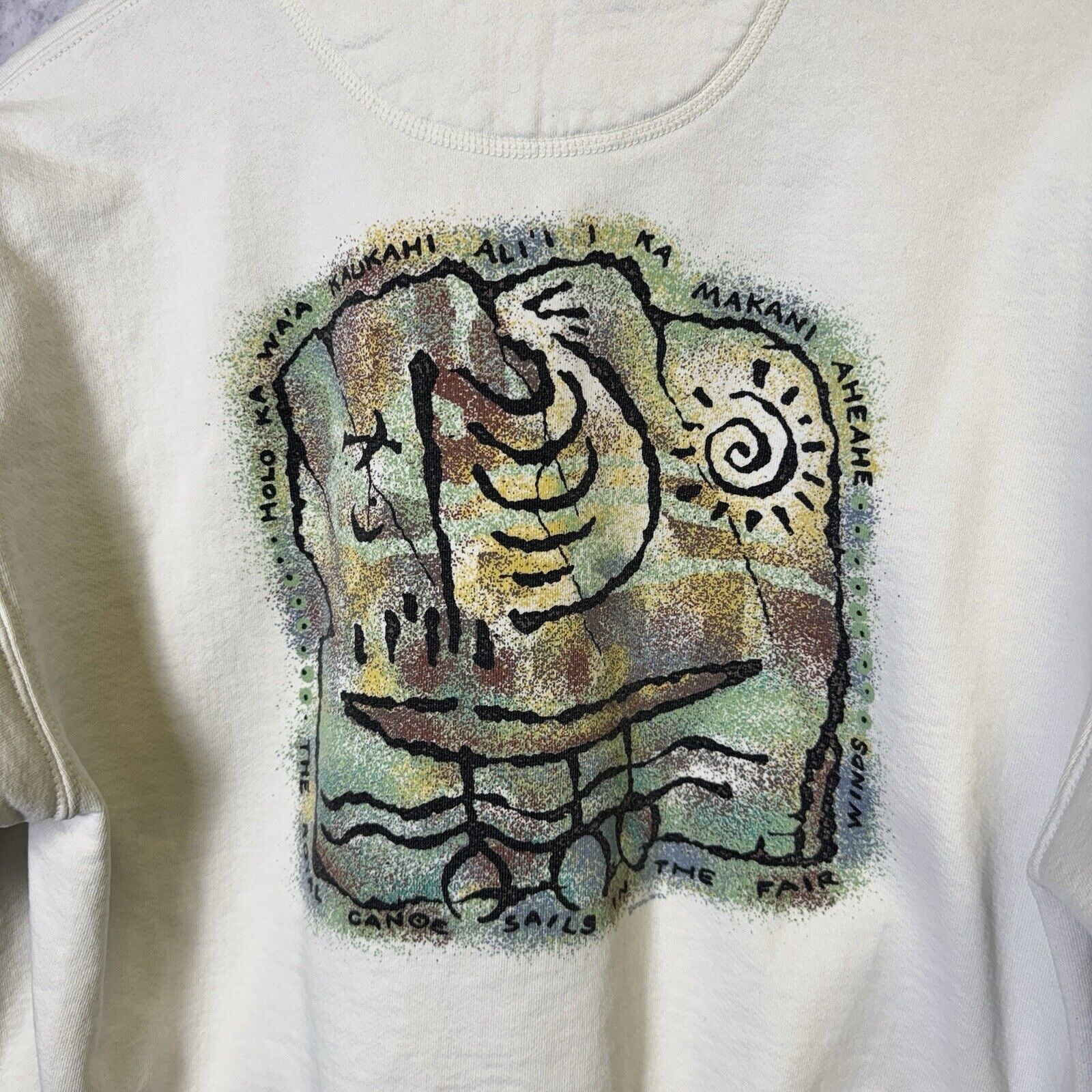 Vintage Vintage Crazy Shirts Hawaii Sweatshirt Mens Small White Crew Size US S / EU 44-46 / 1 - 9 Thumbnail