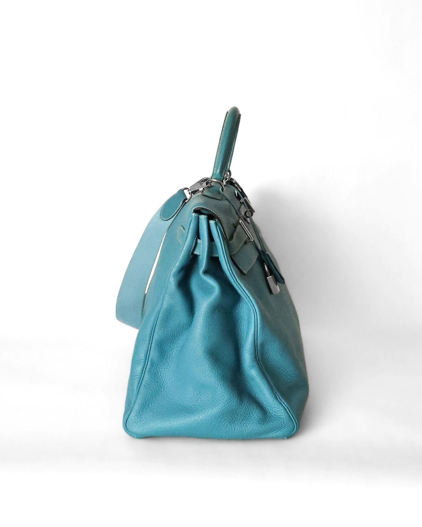 Hermes Kelly 50 Voyage Blue Jean Togo 2004 Size ONE SIZE - 3 Thumbnail