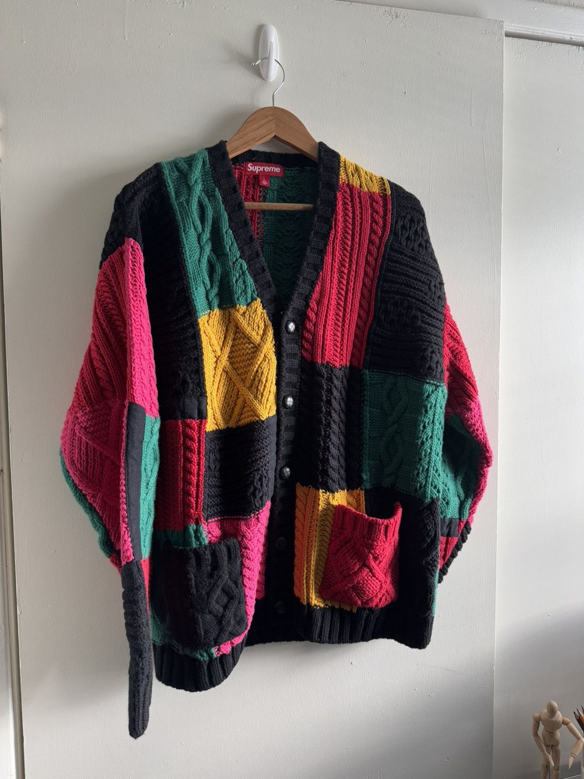 トップス supreme Patchwork Cable Knit Cardigan s-l1200.png