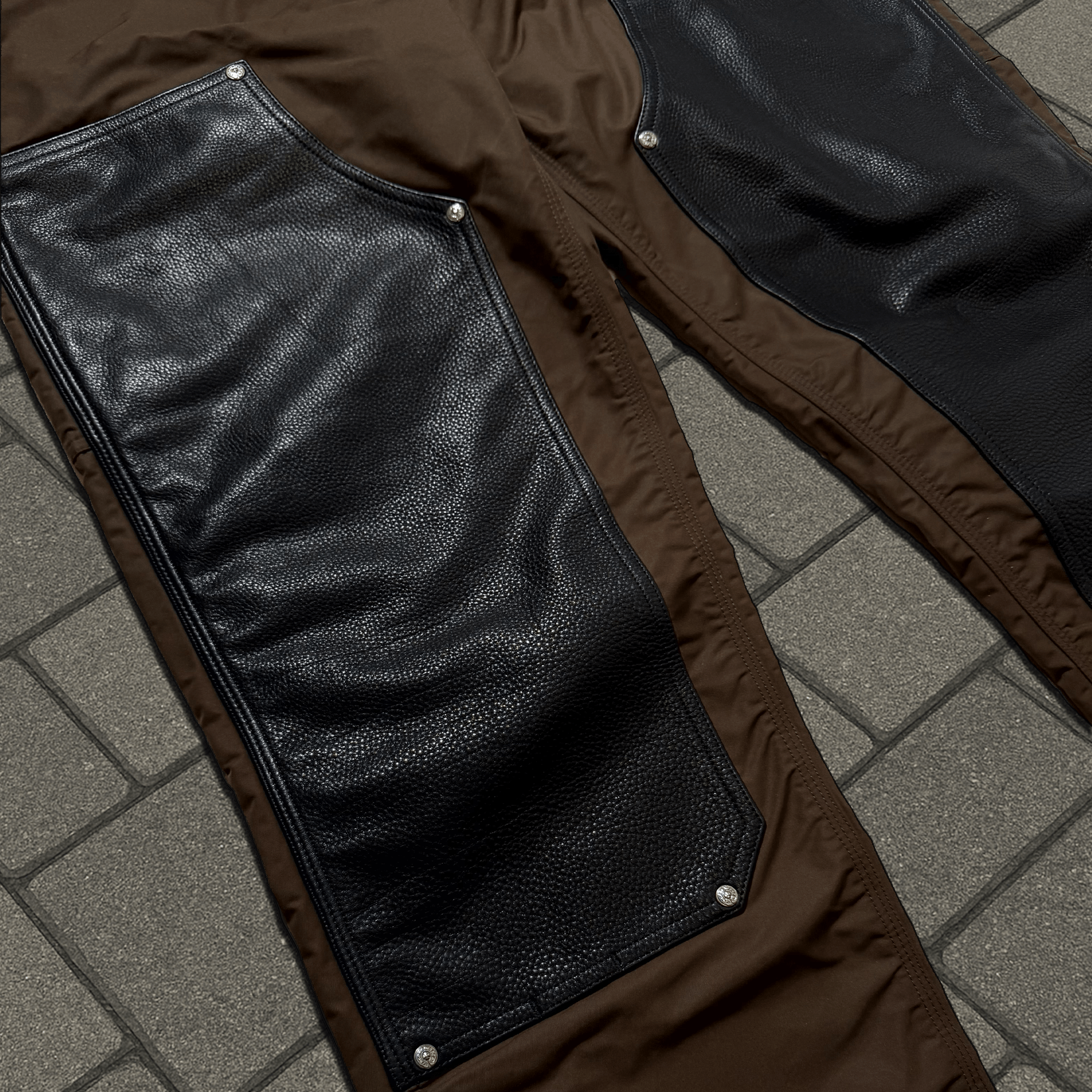 Chrome Hearts Chrome Hearts Brown Double Knee Carpenter Pants Size US 31 - 2 Thumbnail