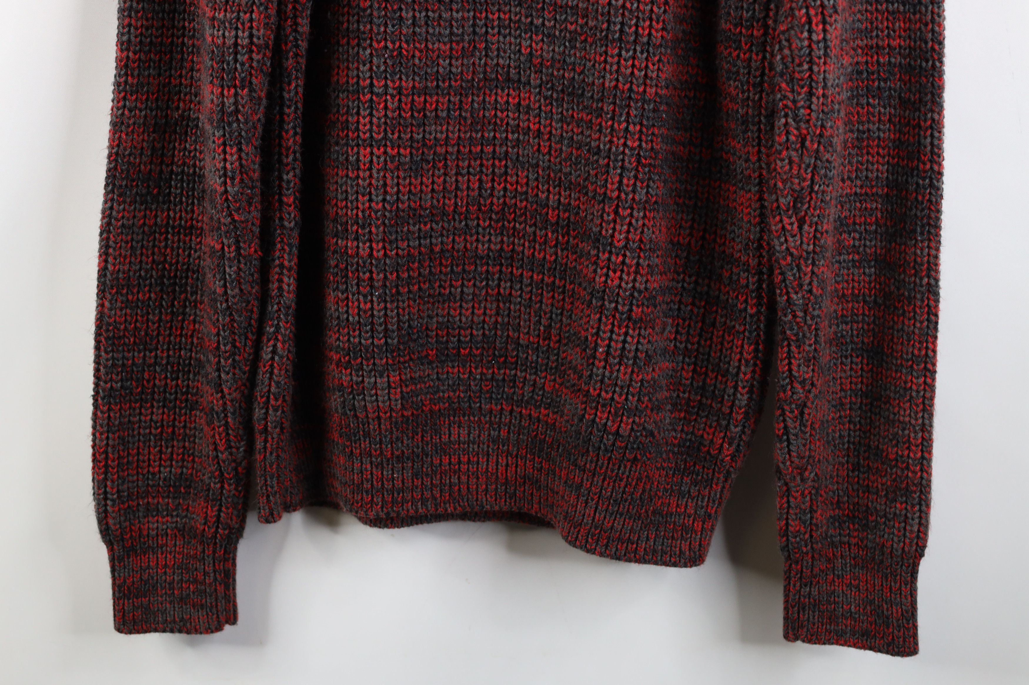 Vintage Vintage 90s Streetwear Ribbed Knit Crewneck Sweater Red Size US M / EU 48-50 / 2 - 9 Thumbnail
