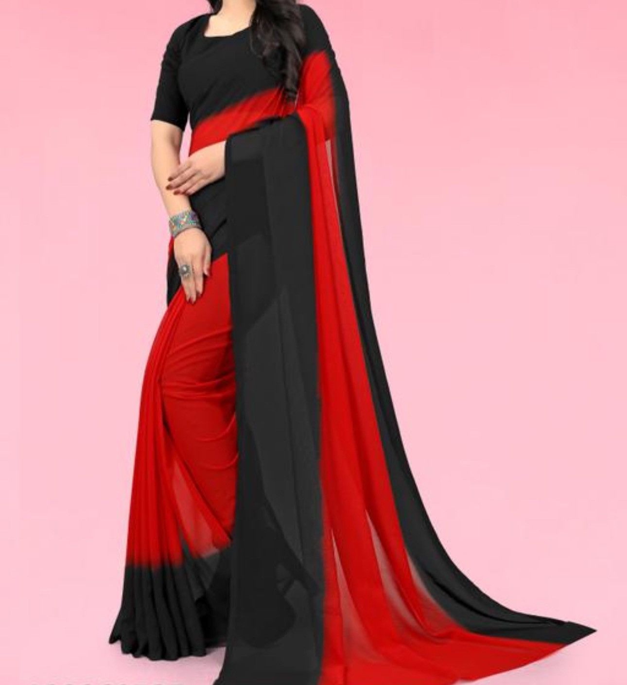 The Unbranded Brand Saree Size ONE SIZE - 2 Thumbnail