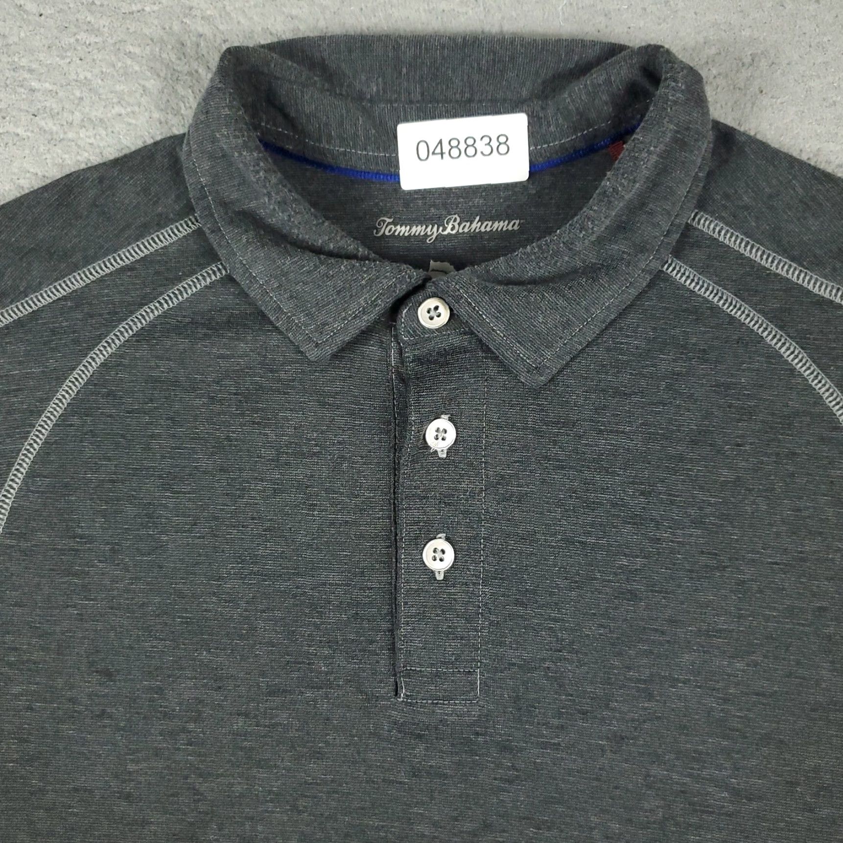 Tommy Bahama Tommy Bahama Polo Shirt Mens Large Gray Casual Short Sleeve Activewear Size US L / EU 52-54 / 3 - 2 Thumbnail