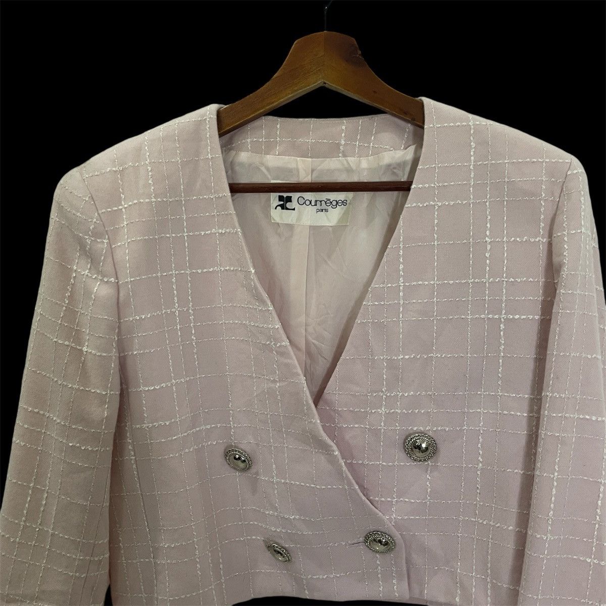Courreges Vintage Courreges Paris Tweed Jacket Size L / US 10 / IT 46 - 4 Thumbnail