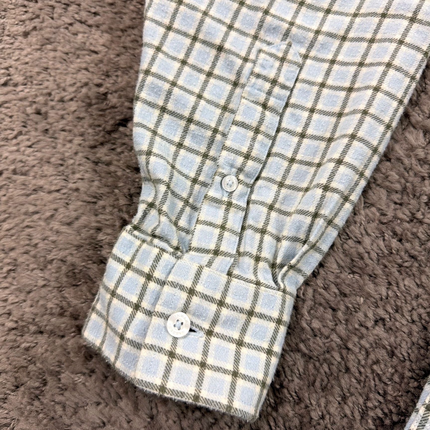 Vintage Onward Reserve Shirt Mens L Blue Plaid Cotton Flannel Long Sleeve Classic Fit Size US L / EU 52-54 / 3 - 3 Thumbnail