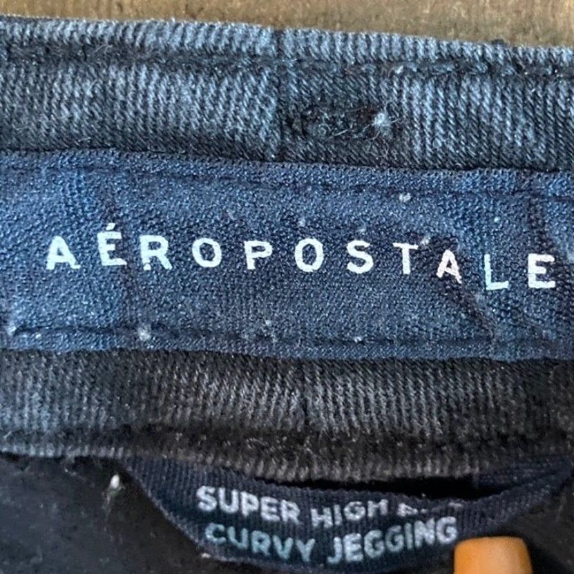 Aeropostale Aeropostale Jeans Womens Black High Rise Distressed Jegging Stretch 12R Size 24" / US 00 / IT 34 - 5 Thumbnail