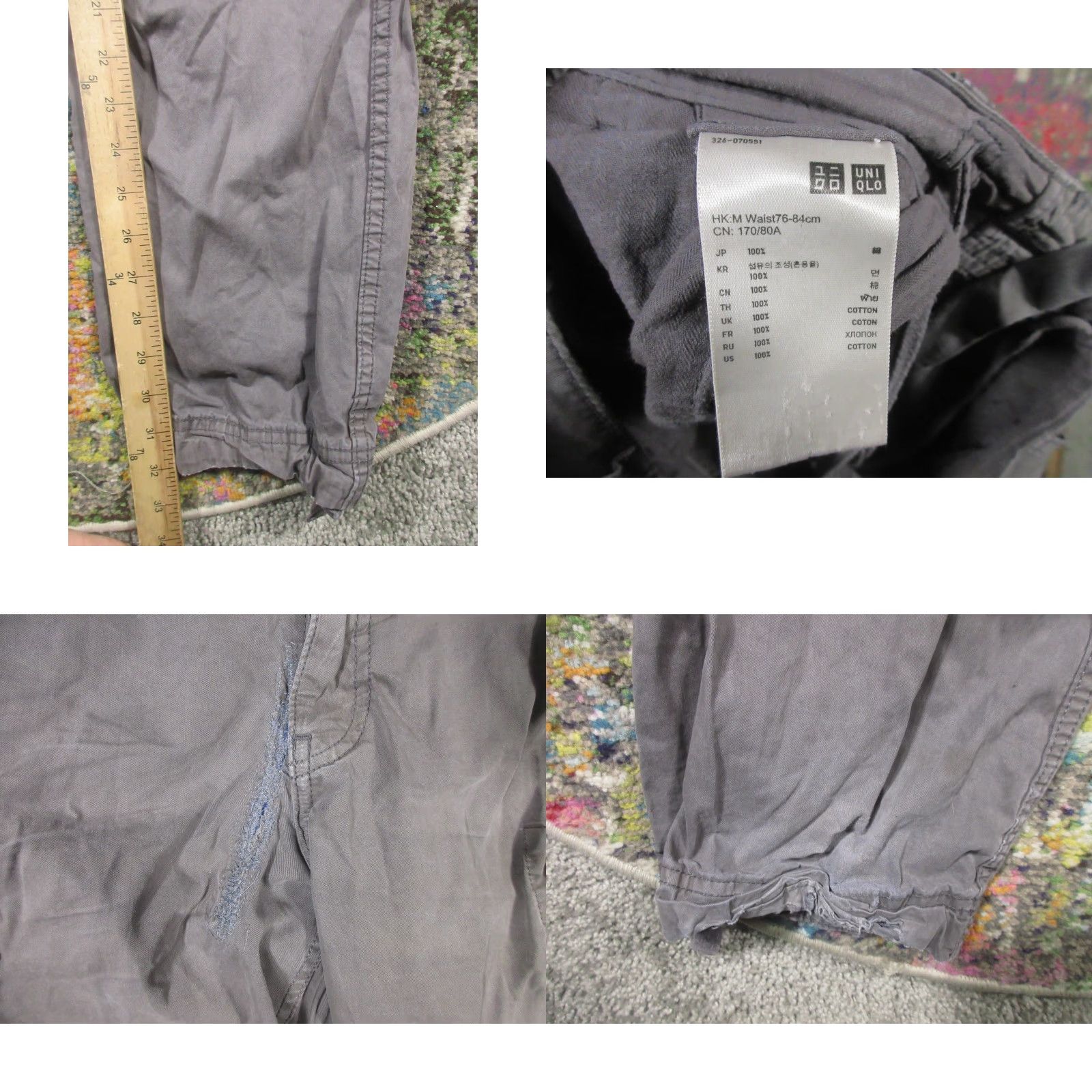 Uniqlo Uniqlo Pants Mens 34 Gray Cargo Parachute Utility Gorp Hiking Distressed Size US 34 / EU 50 - 8 Thumbnail