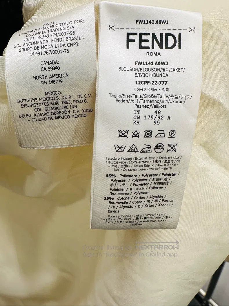 Fendi Fendi Logo full print single-breasted jacket Size US M / EU 48-50 / 2 - 5 Thumbnail
