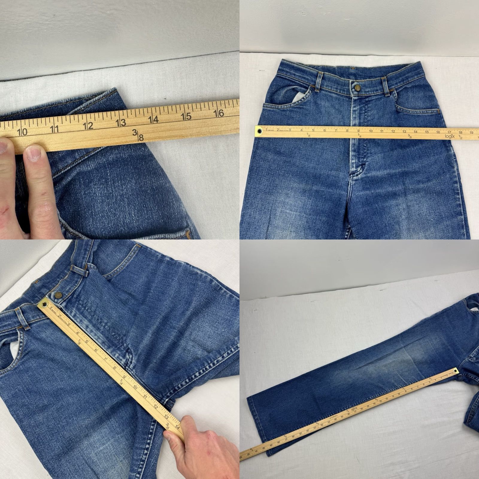 Lee Vintage Lee Jeans Womens 24x30 1970s Talon Zipper High Waist American Classic Size 34" / US 12 / IT 48 - 8 Thumbnail