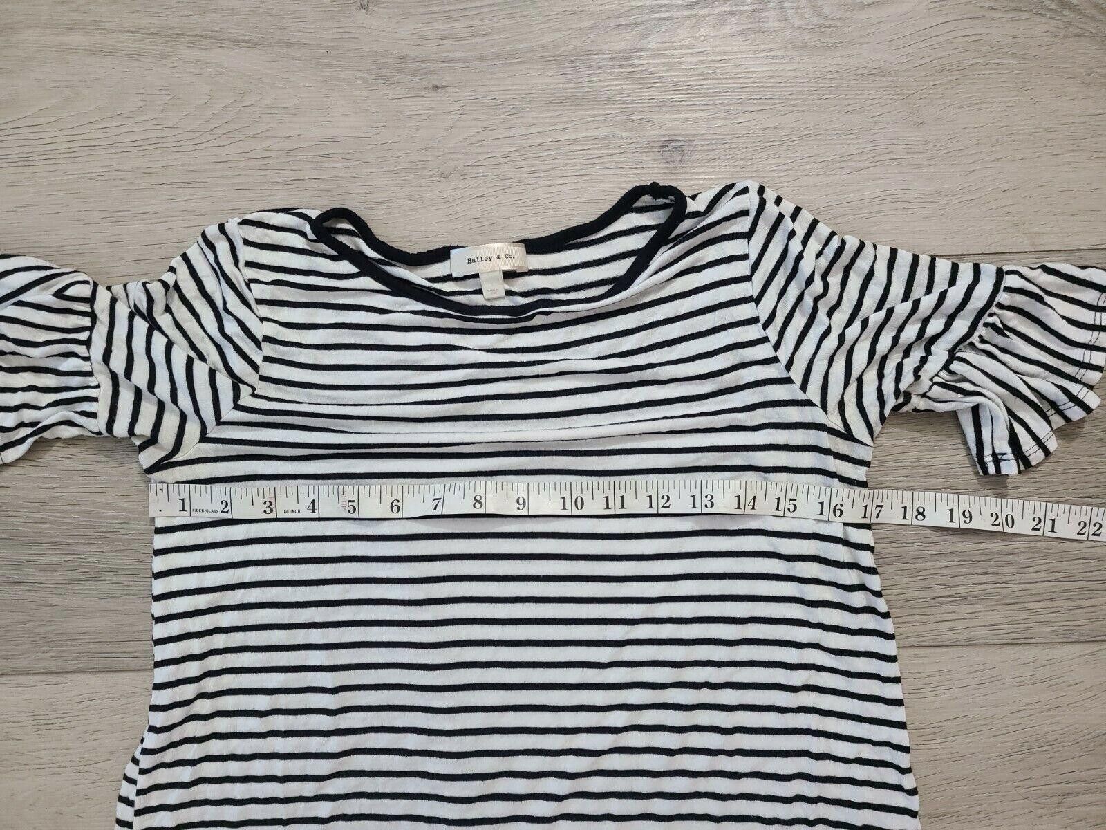 Designer Hailey And Co Top Size Small Black White Striped Short Size S / US 4 / IT 40 - 4 Thumbnail