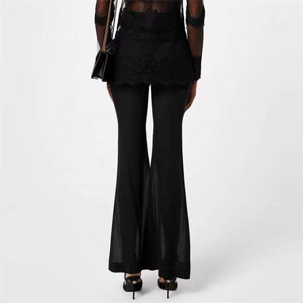 Dolce & Gabbana o1g2r1mq1024 Flared Trousers in Black Size 29" - 5 Thumbnail