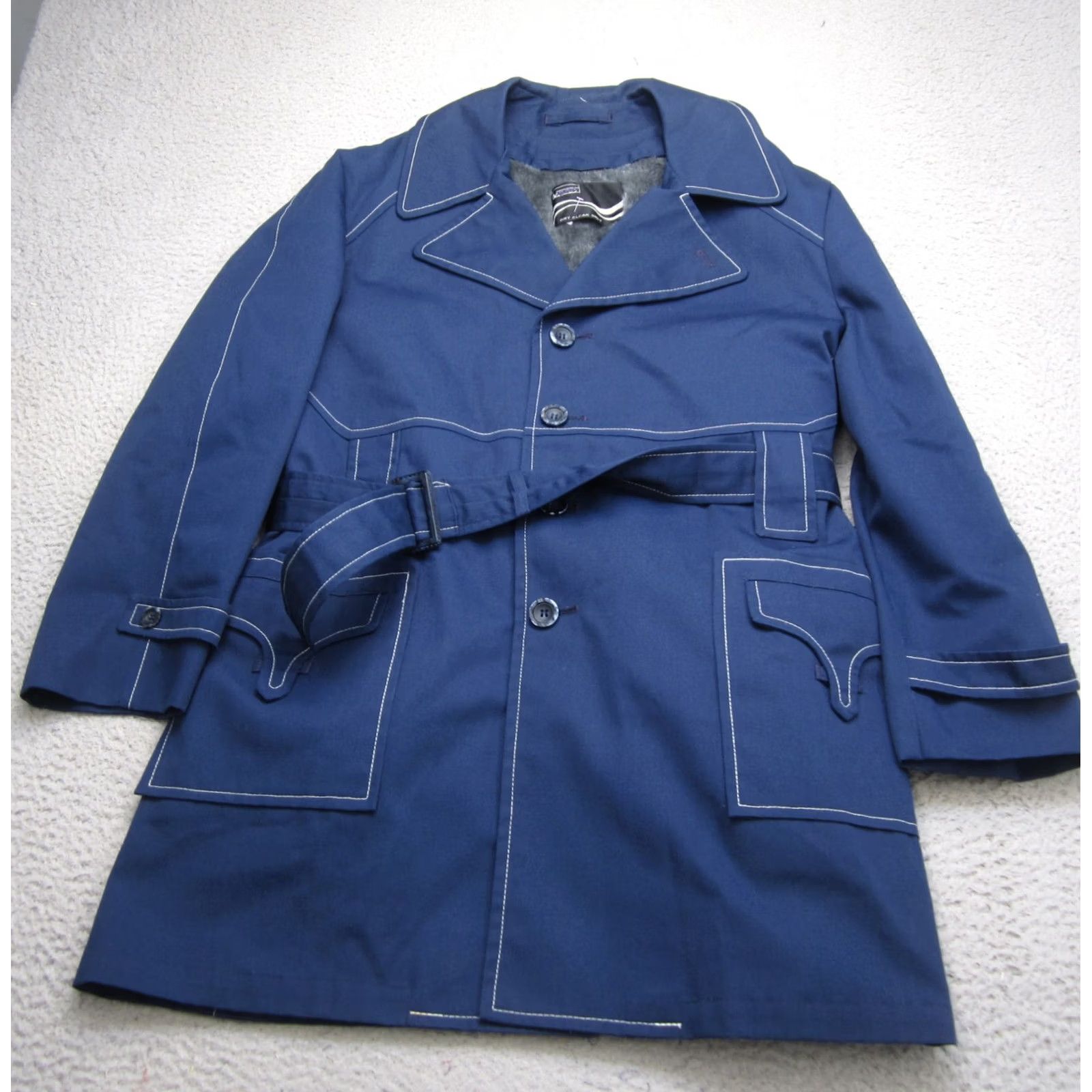 Vintage VINTAGE Montgomery Ward Jacket Mens L Blue Denim Trench Lined Workwear Size US L / EU 52-54 / 3 - 2 Thumbnail