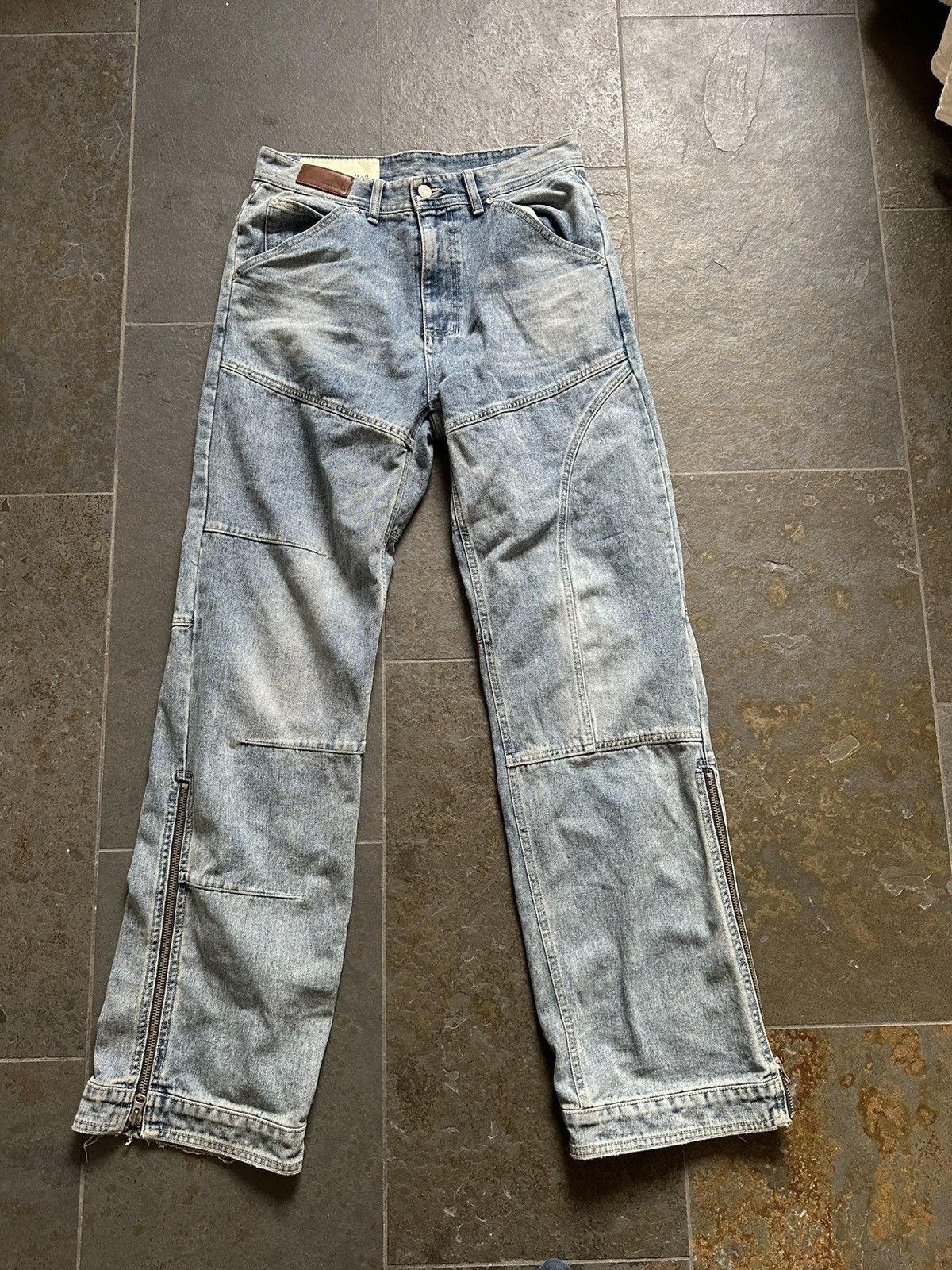 Andersson Bell Andersson bell destroyed boots cut wide jeans